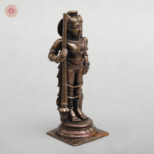 Copper Udupi Krishna Standing Fine 6”