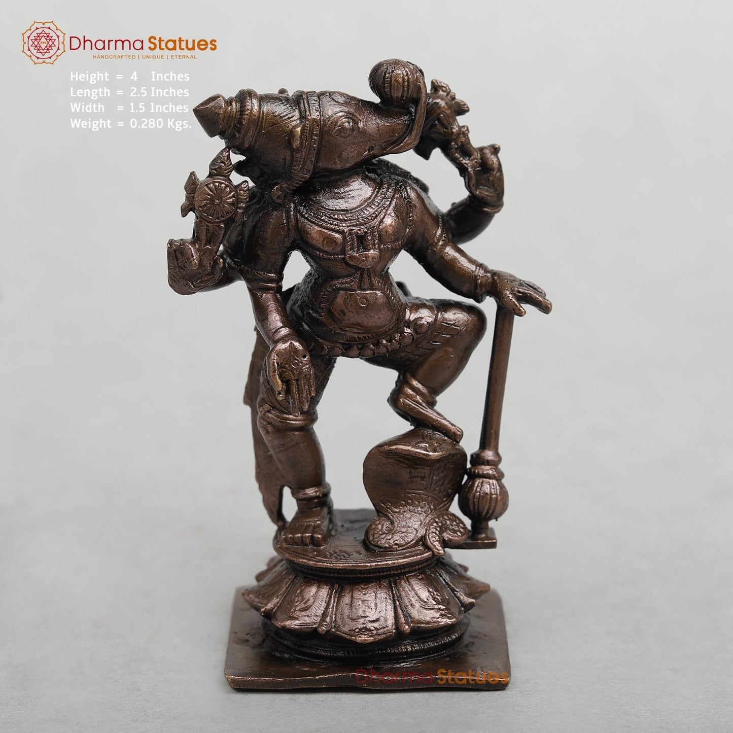 Copper Varaha Standing Fine 4”