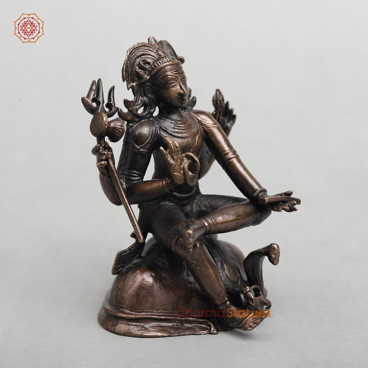 Copper Dakshinamurti shiva Fine 3.5”
