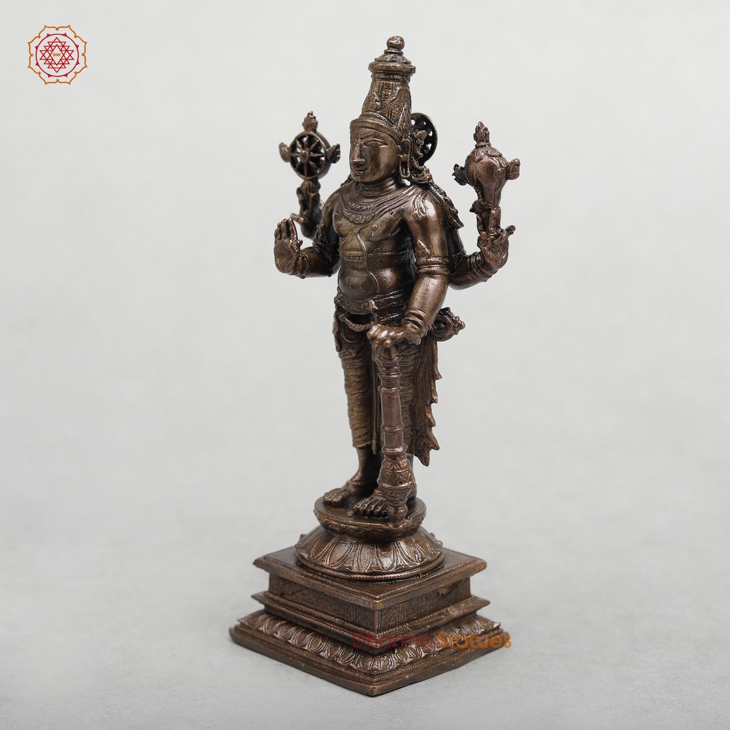 Copper Vishnu Standing Fine 5.5”