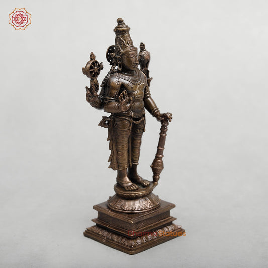 Copper Vishnu Standing Fine 5.5”
