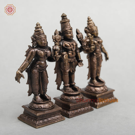 Copper Balaji Sridevi Bhudevi Fine 5”
