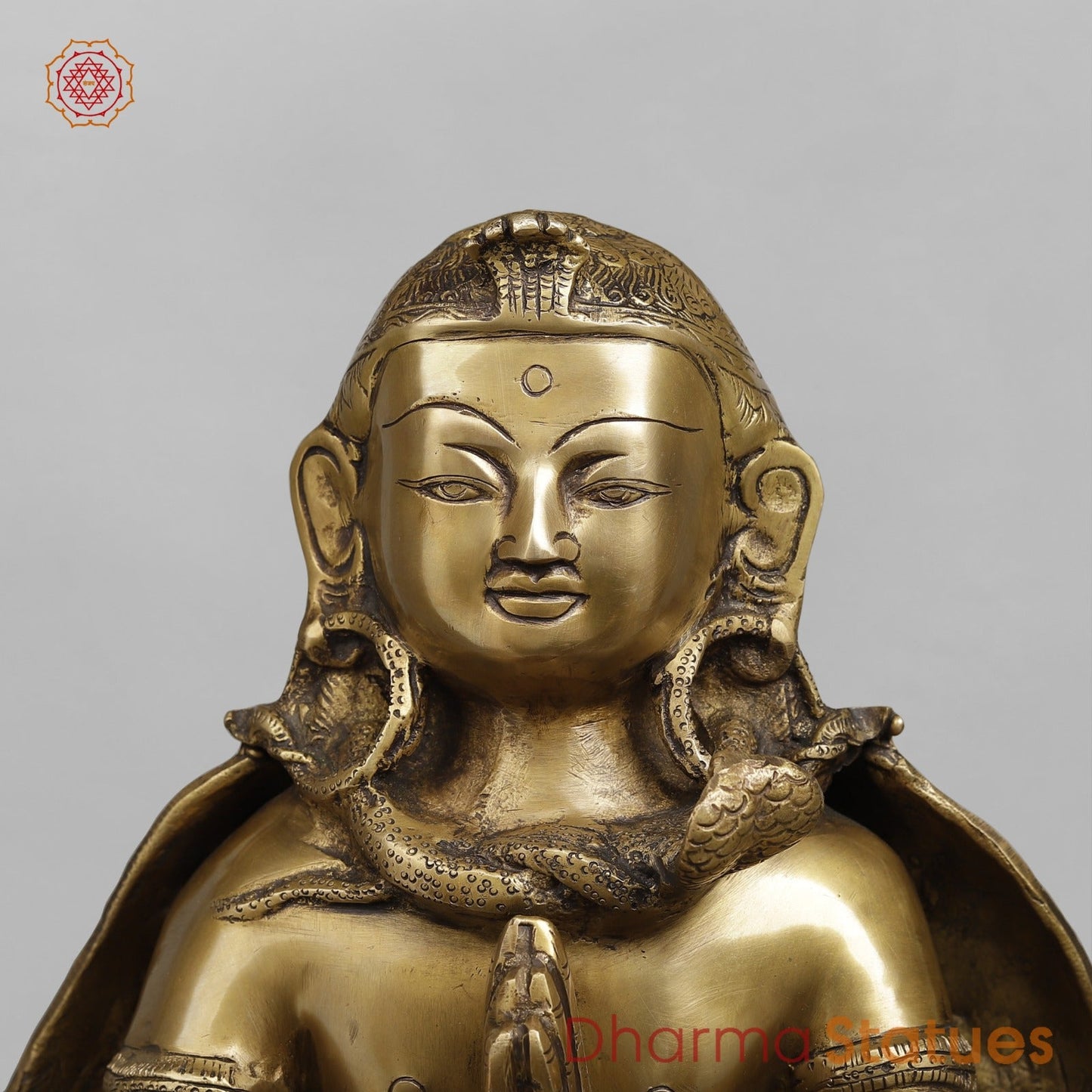 Brass Garuda seated Fine, Antique Finish 20”