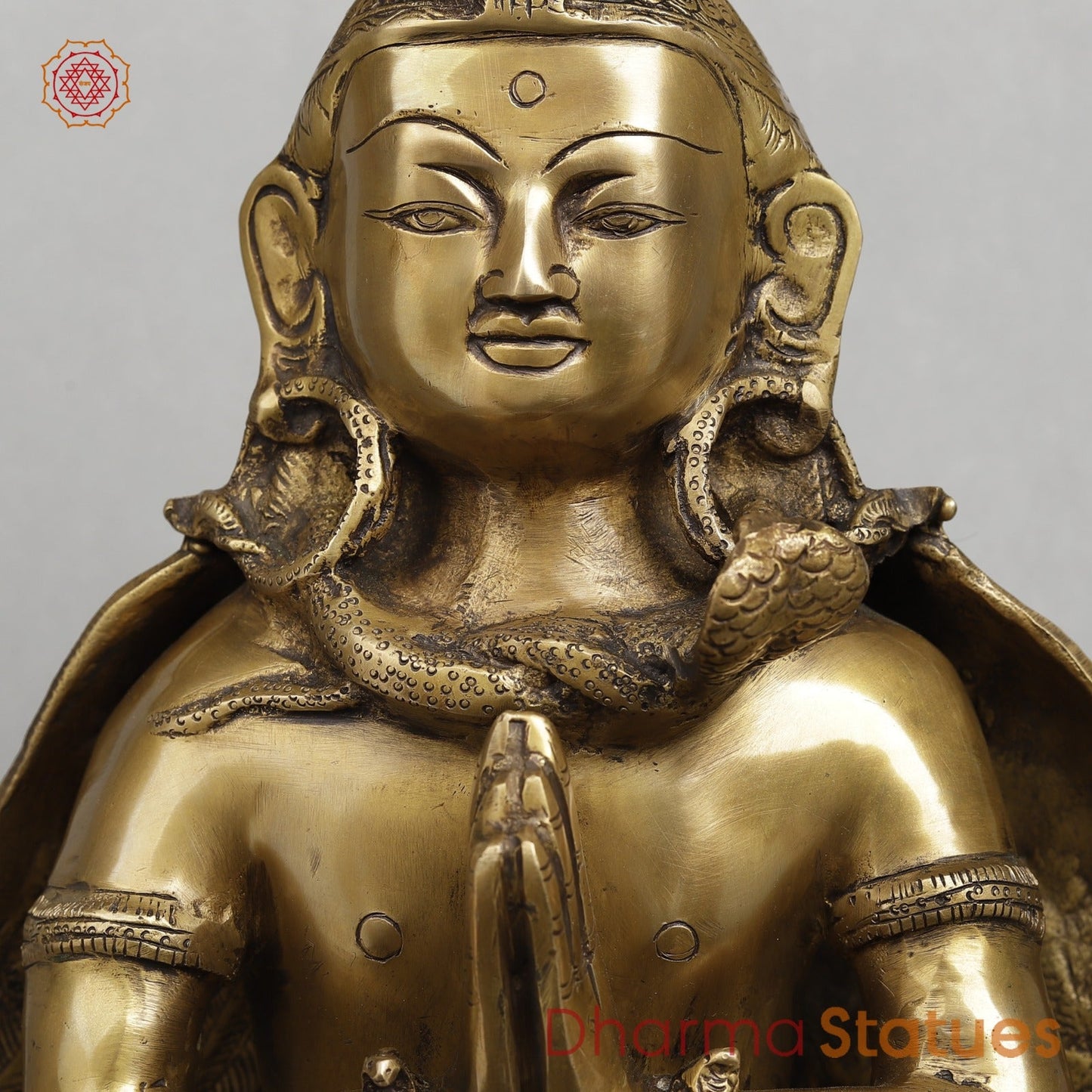 Brass Garuda seated Fine, Antique Finish 20”