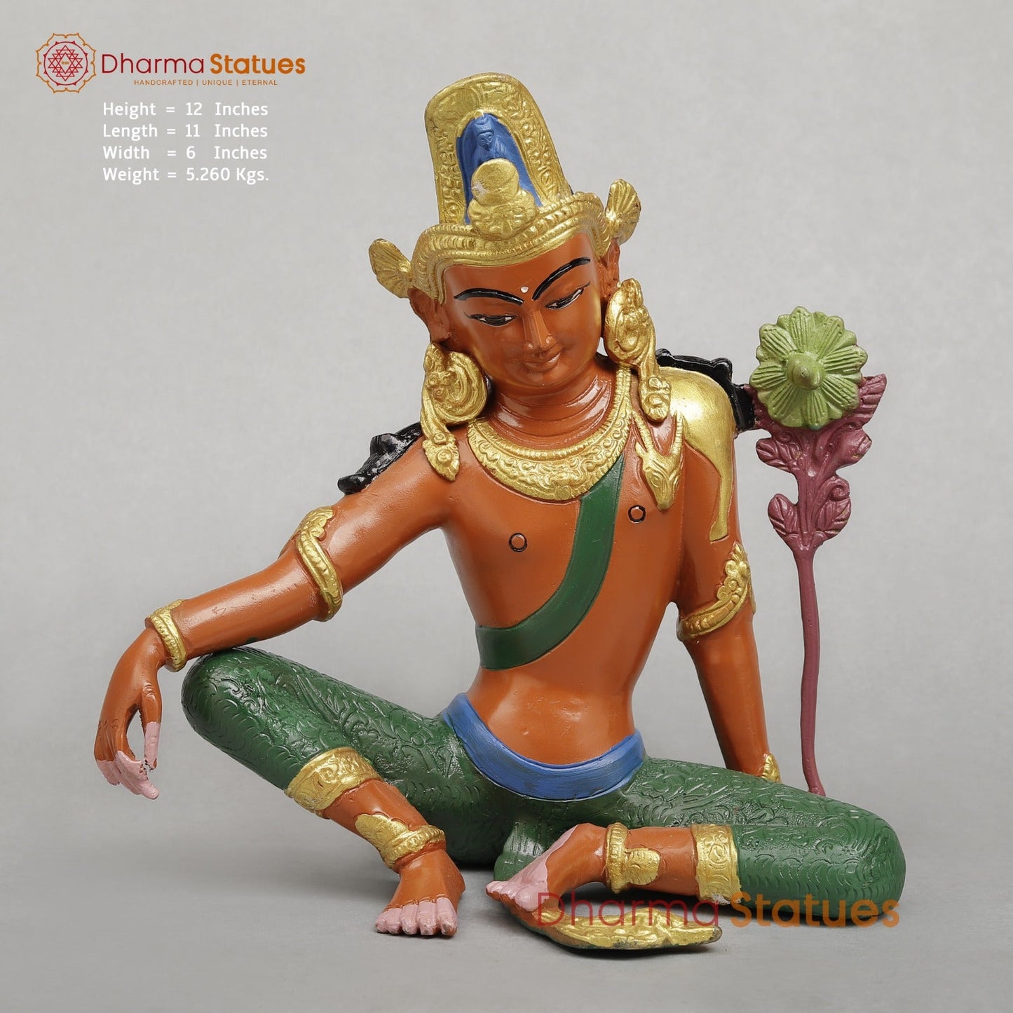 Brass Colorful Indra Seated fine 12”