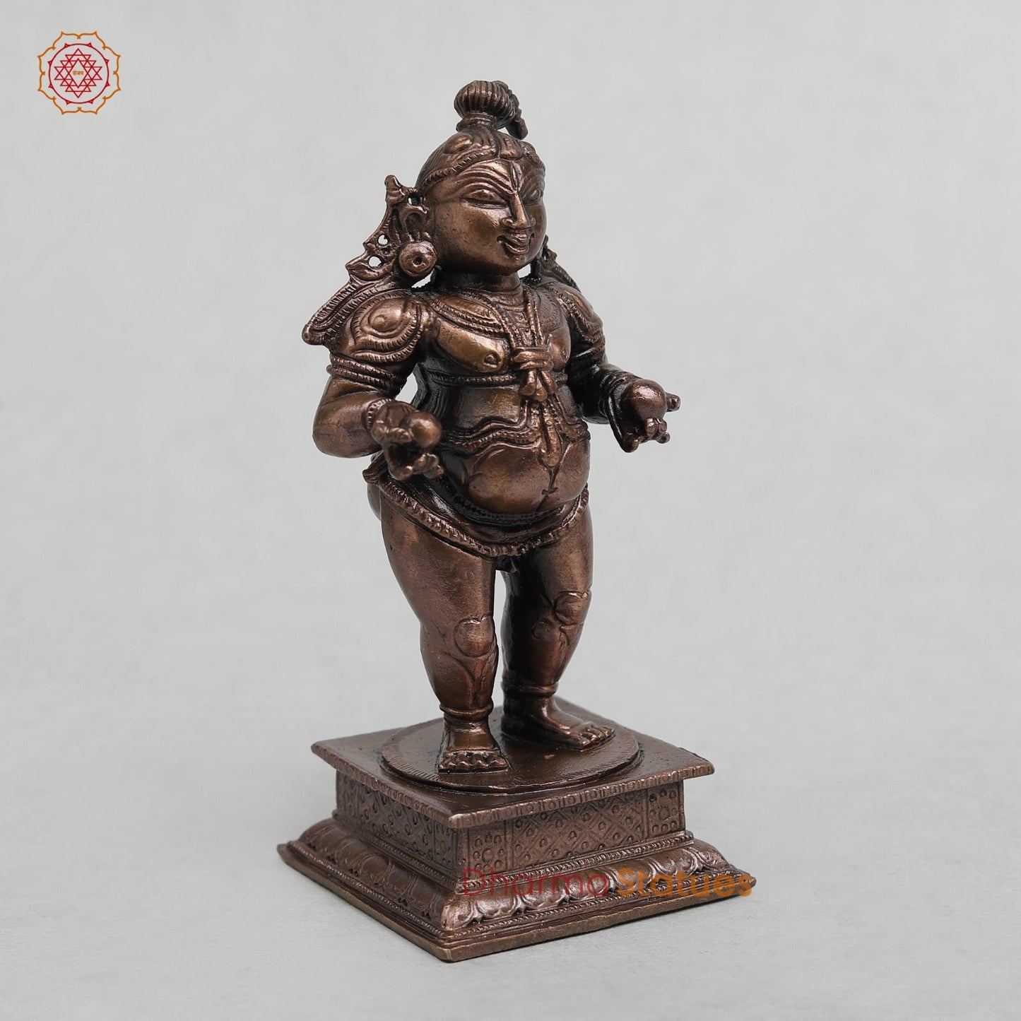 Copper Krishna standing Fine 4.5”