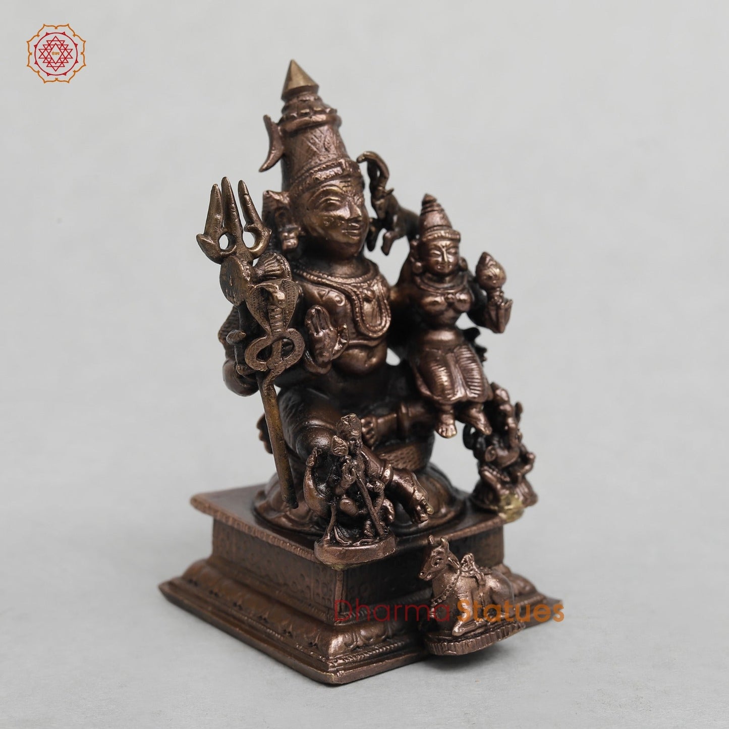 Copper Shiva Family Seated Fine 3.5”
