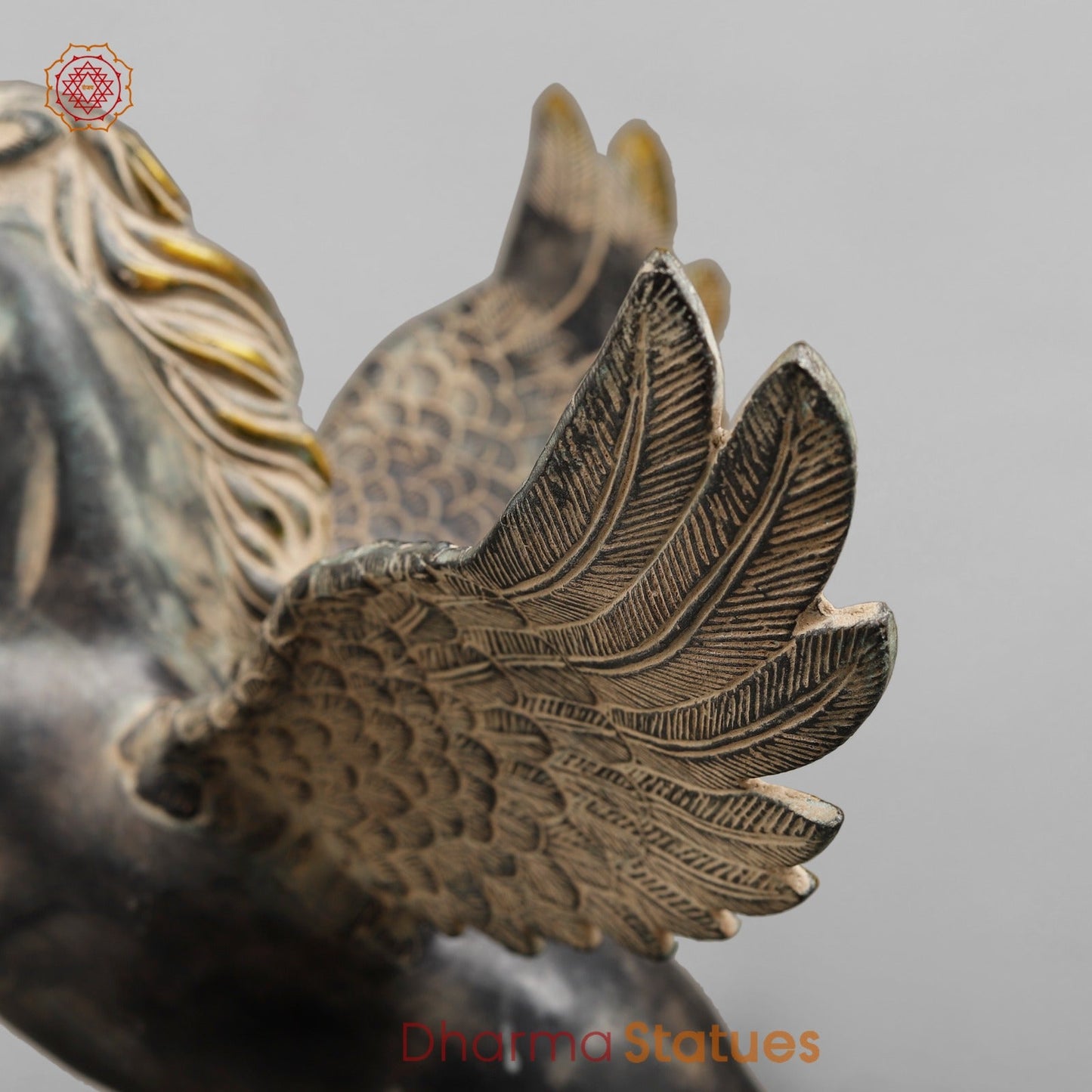 Brass Horse Flying From the Edge, Antique Patina Finish 19”