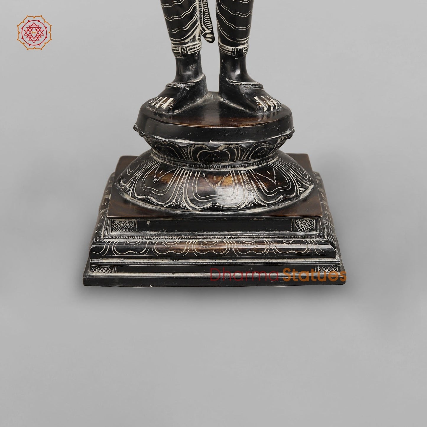 Brass Parwati Standing Fine (South Indian Style) Fine, Antique Rustic Finish 27”