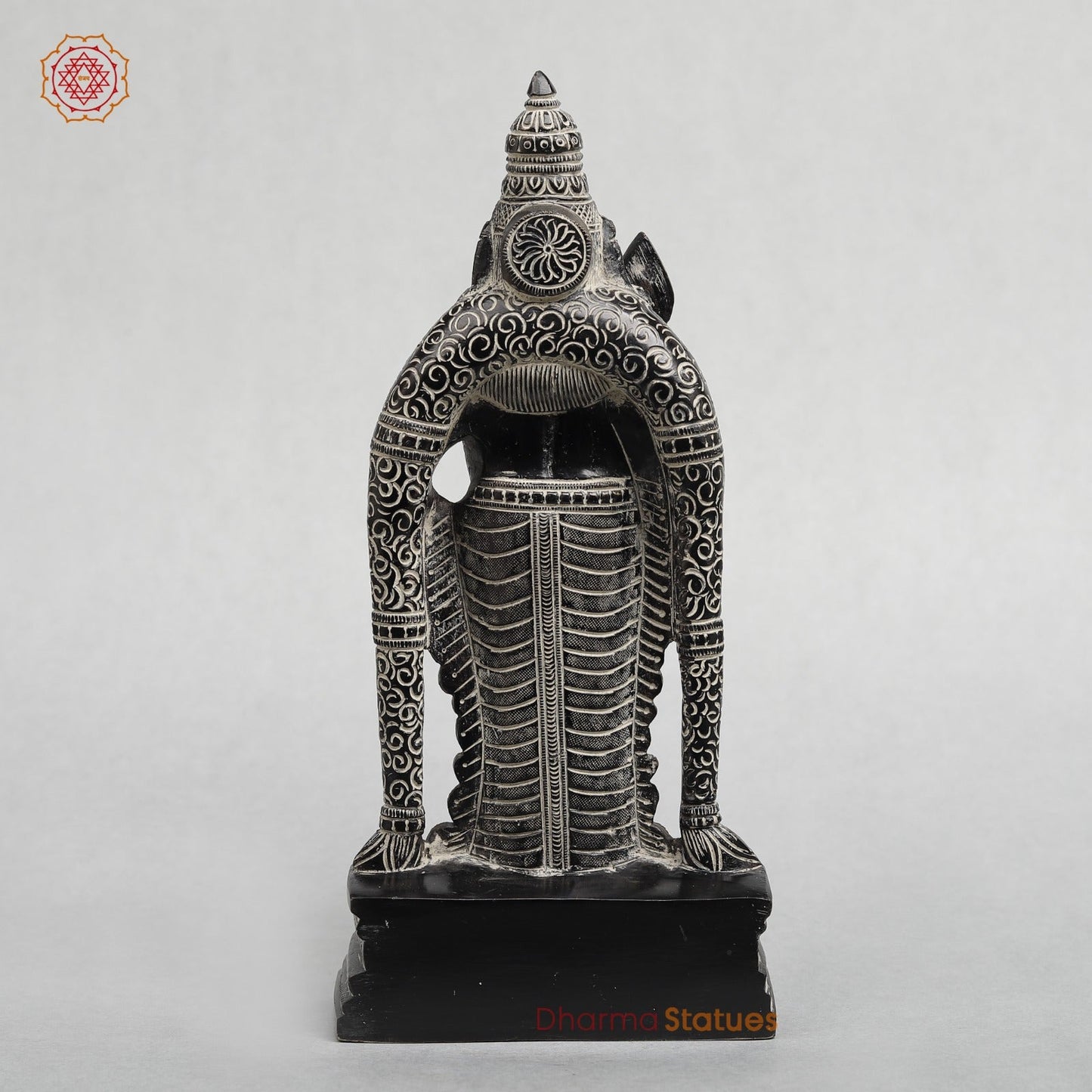 Brass Murugan (Kartik) Standing Fine, Antique Rustic Finish 10.5”