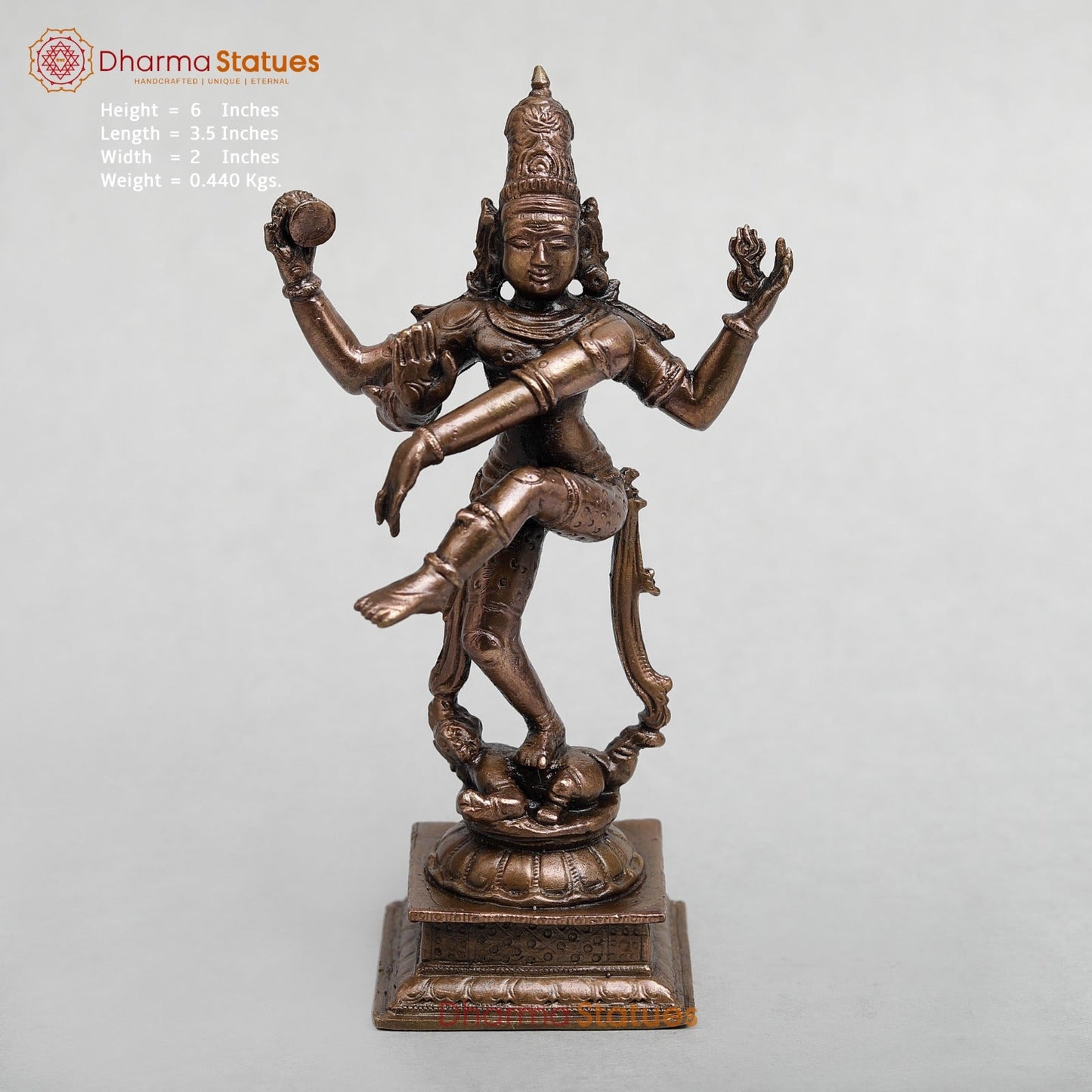 Copper Dancing Shiva (Natraj) Fine 6”