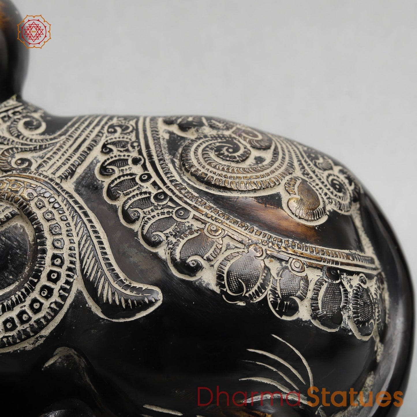 Brass Nandi seated Fine, Antique Finish 13”