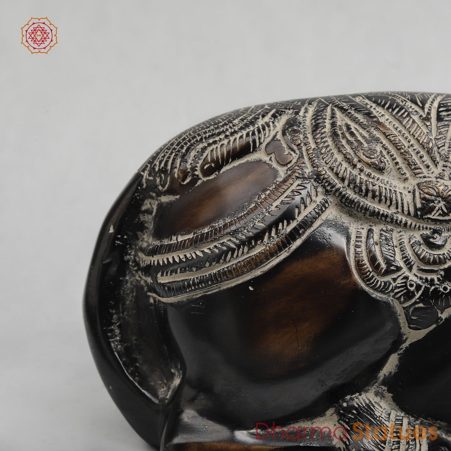 Brass Nandi seated Fine, Antique Finish 11”