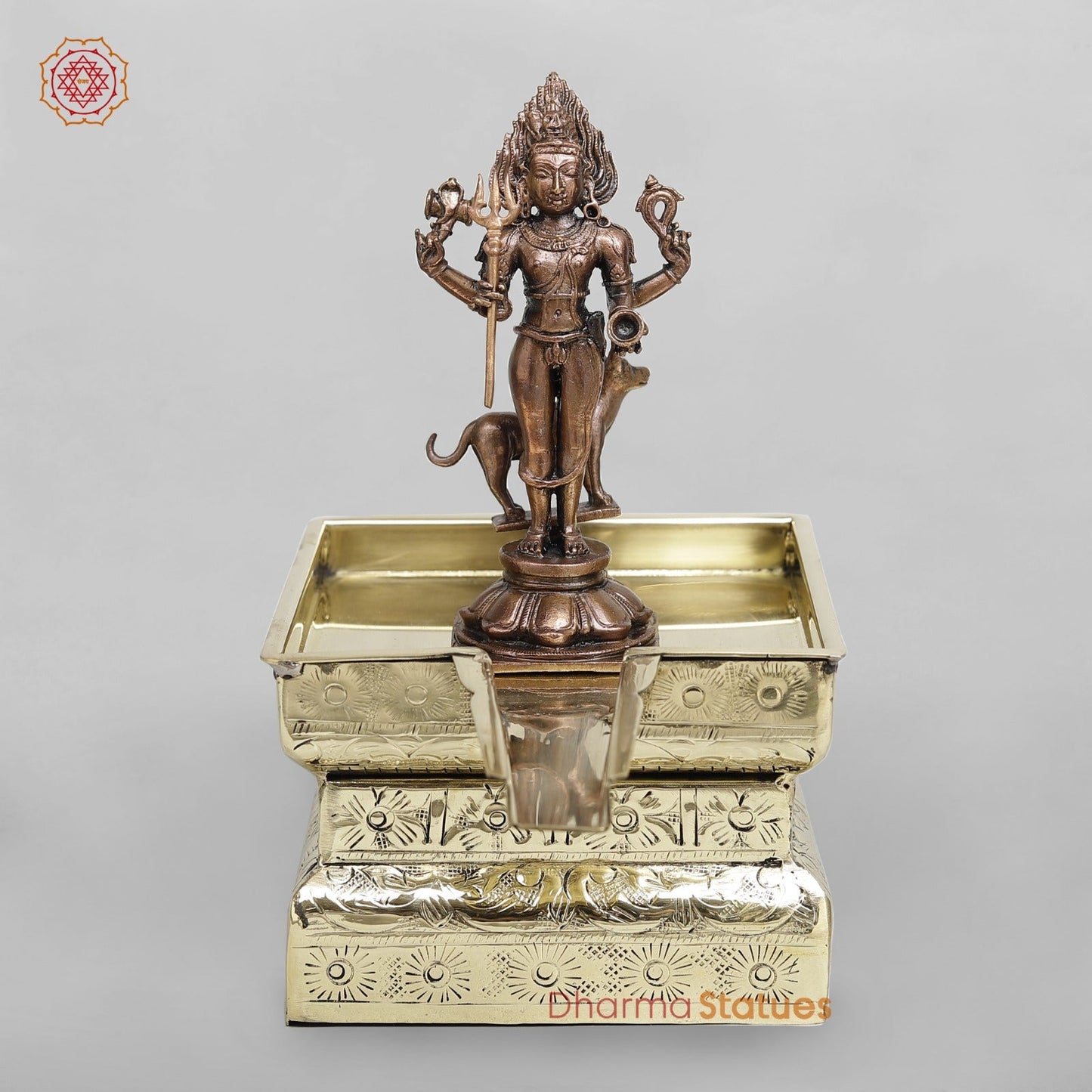 Brass Abhishekam Peeta Fine 8”