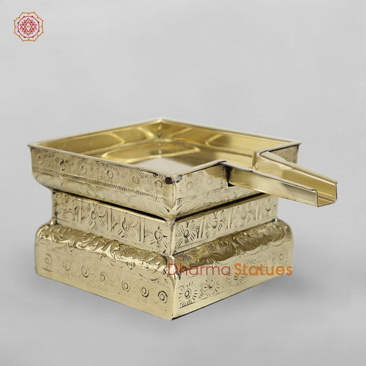 Brass Abhishekam Peeta Fine 8”