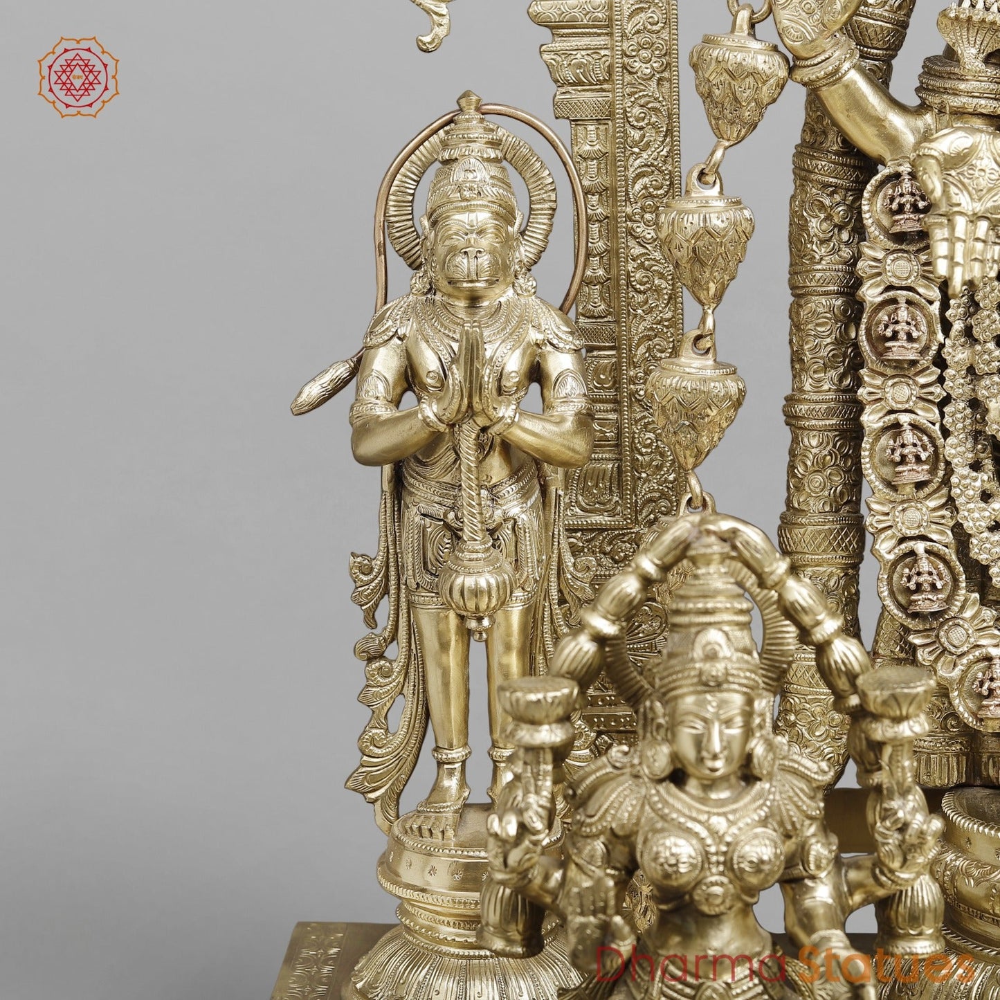 Bronze Tirupati Balaji Complete set With Jaya And Vijaya Fine, Smooth Finish 37.5” (Made in Thrissur)
