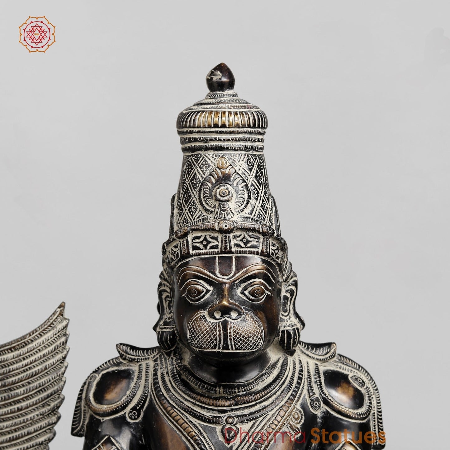 Brass Hanuman Garuda set Fine, Antique Finish 24”