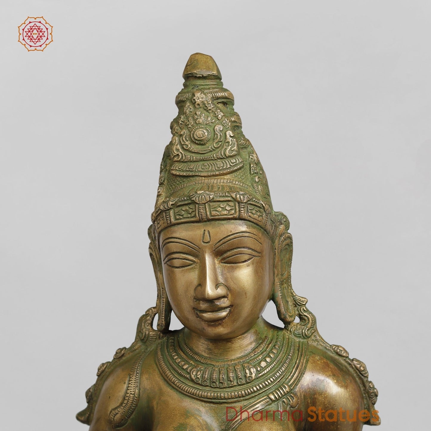 Brass Parwati fine Standing , Antique Bronze Finish fine 27”