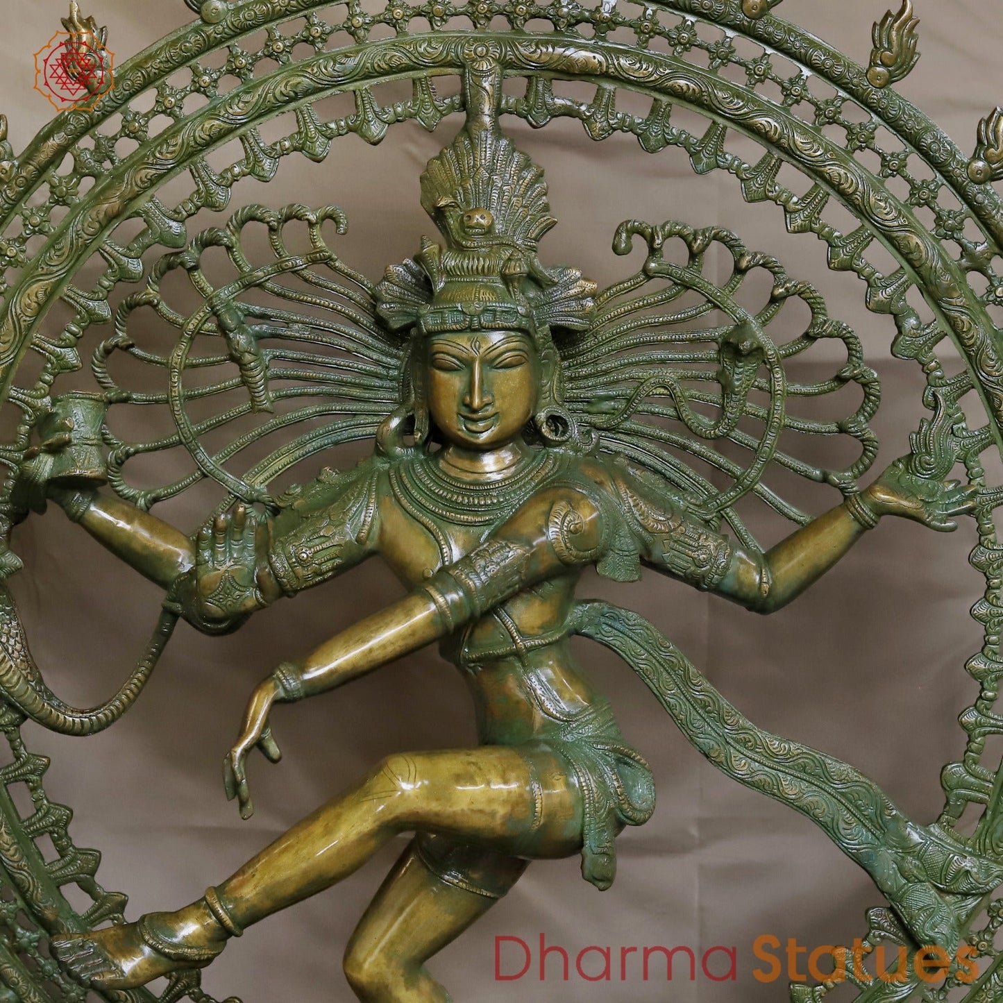 Brass Natraj Dancing Fine , Antique Bronze Finish 47”