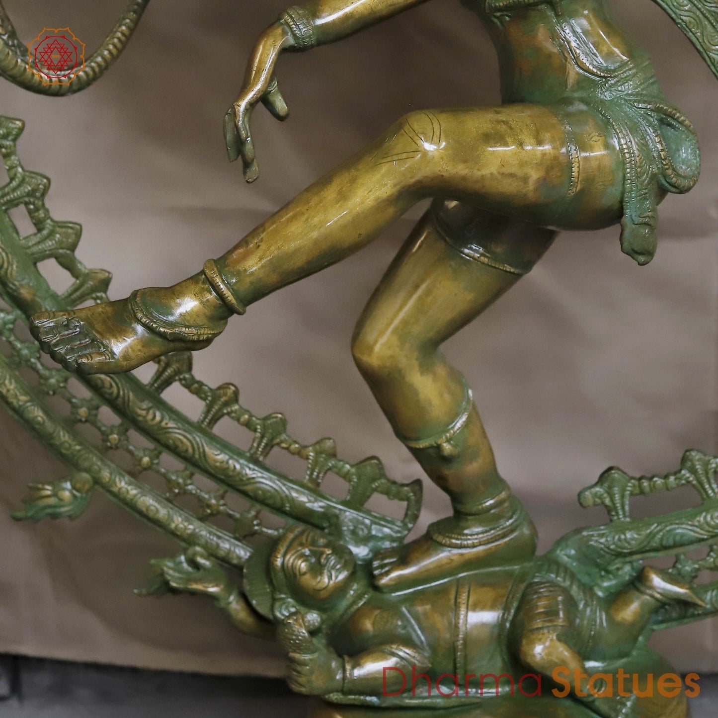 Brass Natraj Dancing Fine , Antique Bronze Finish 47”