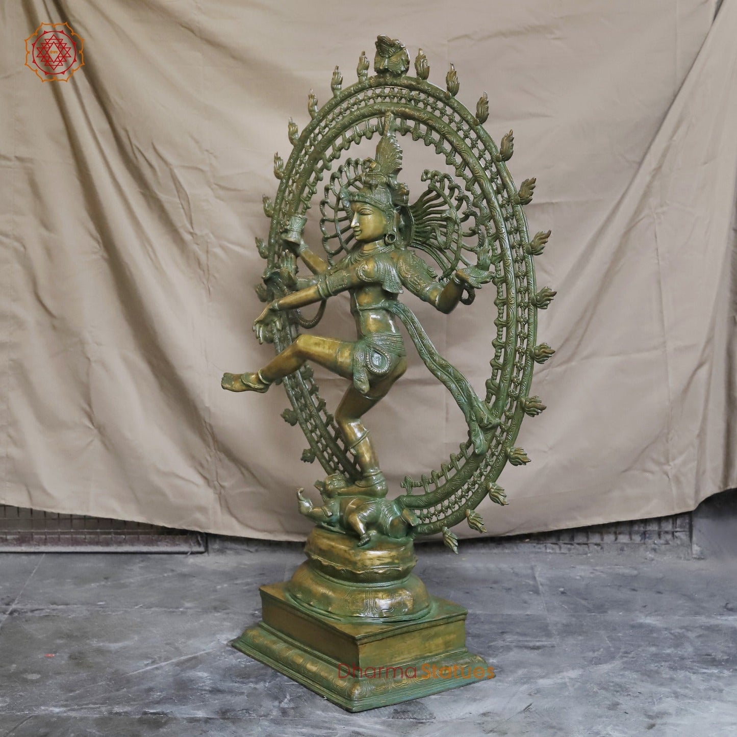 Brass Natraj Dancing Fine , Antique Bronze Finish 47”