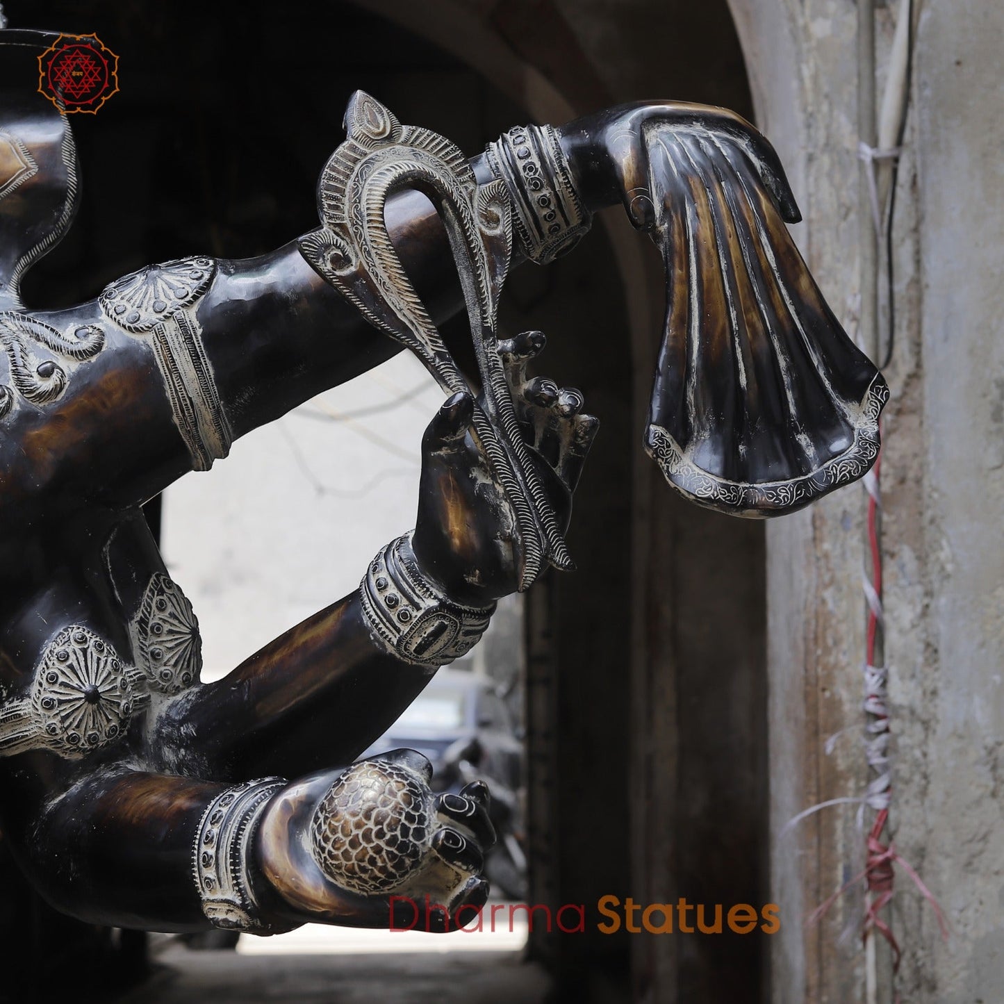Brass Dancing Ganesh Fine, Antique Copper And Bronze Finish 82”