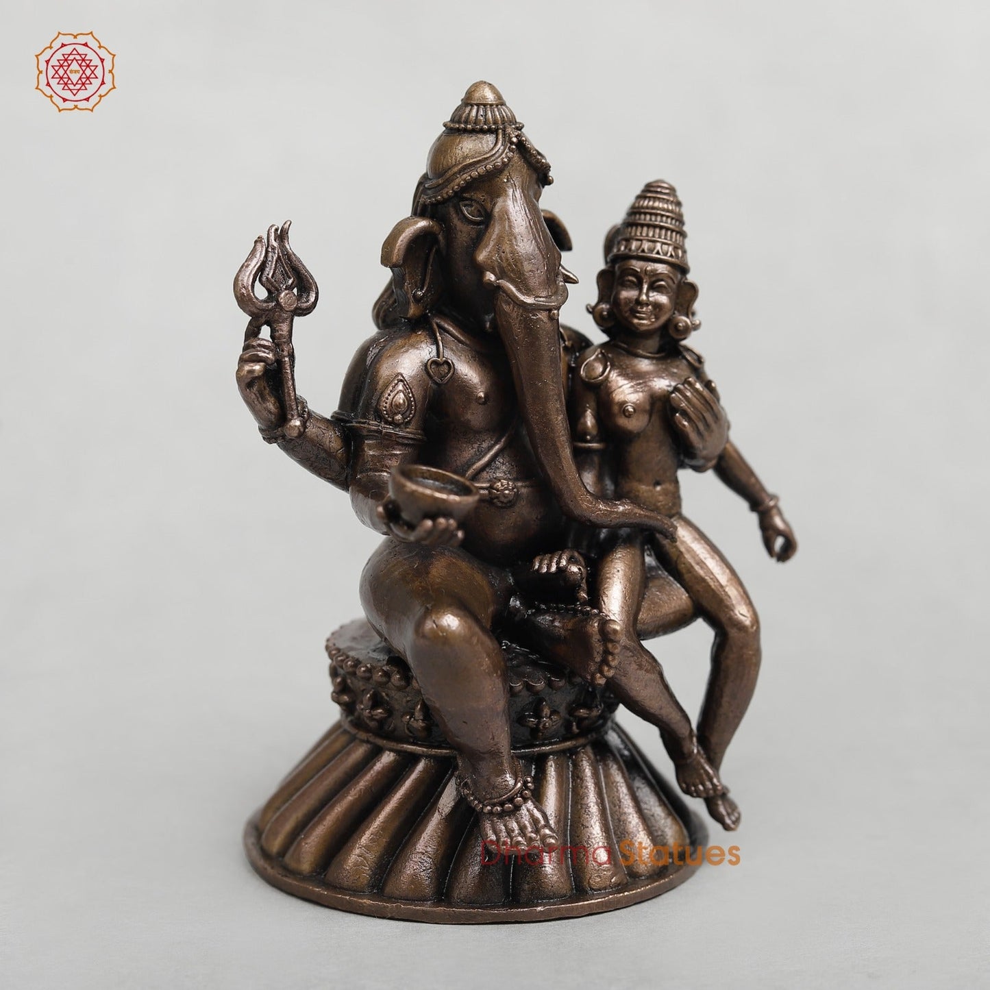 Copper Uschishta Ganpati Fine 4”