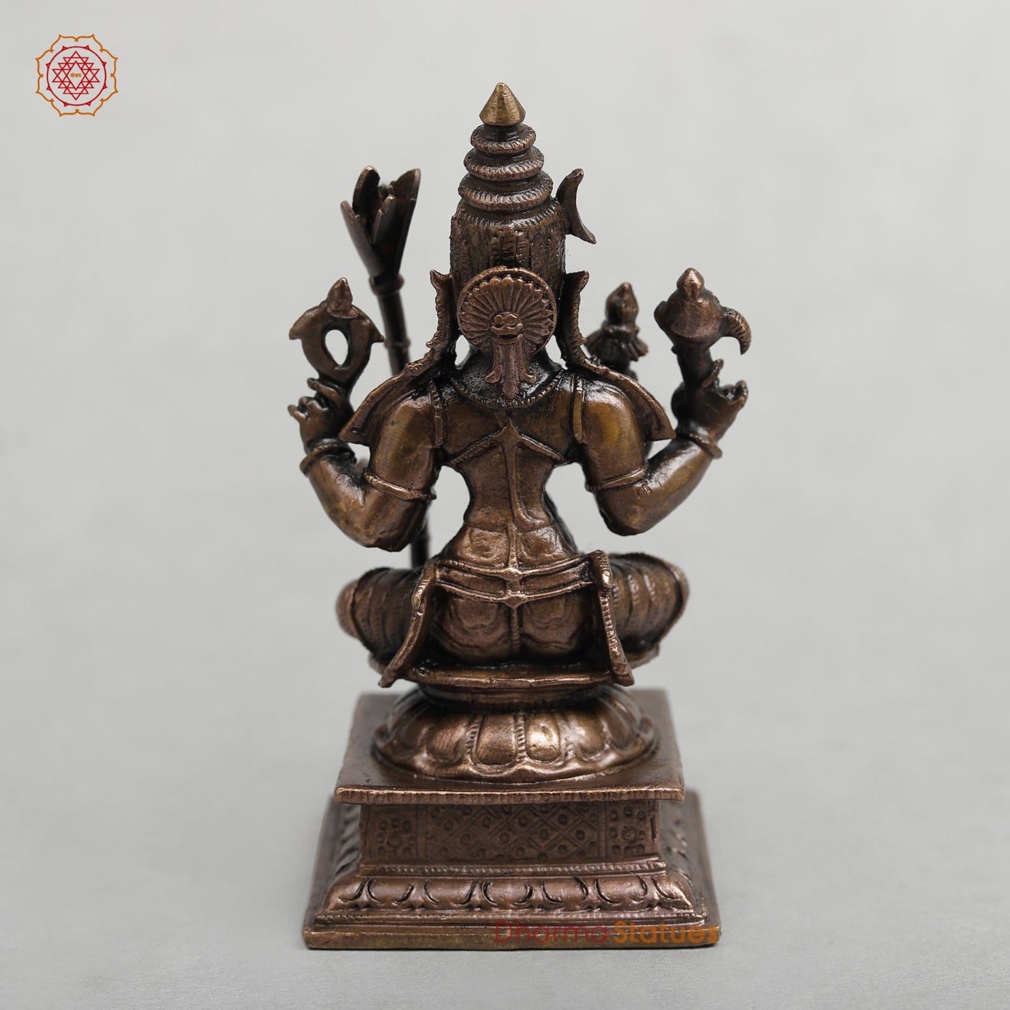 Copper Rajarajeshwari seated Fine 4”