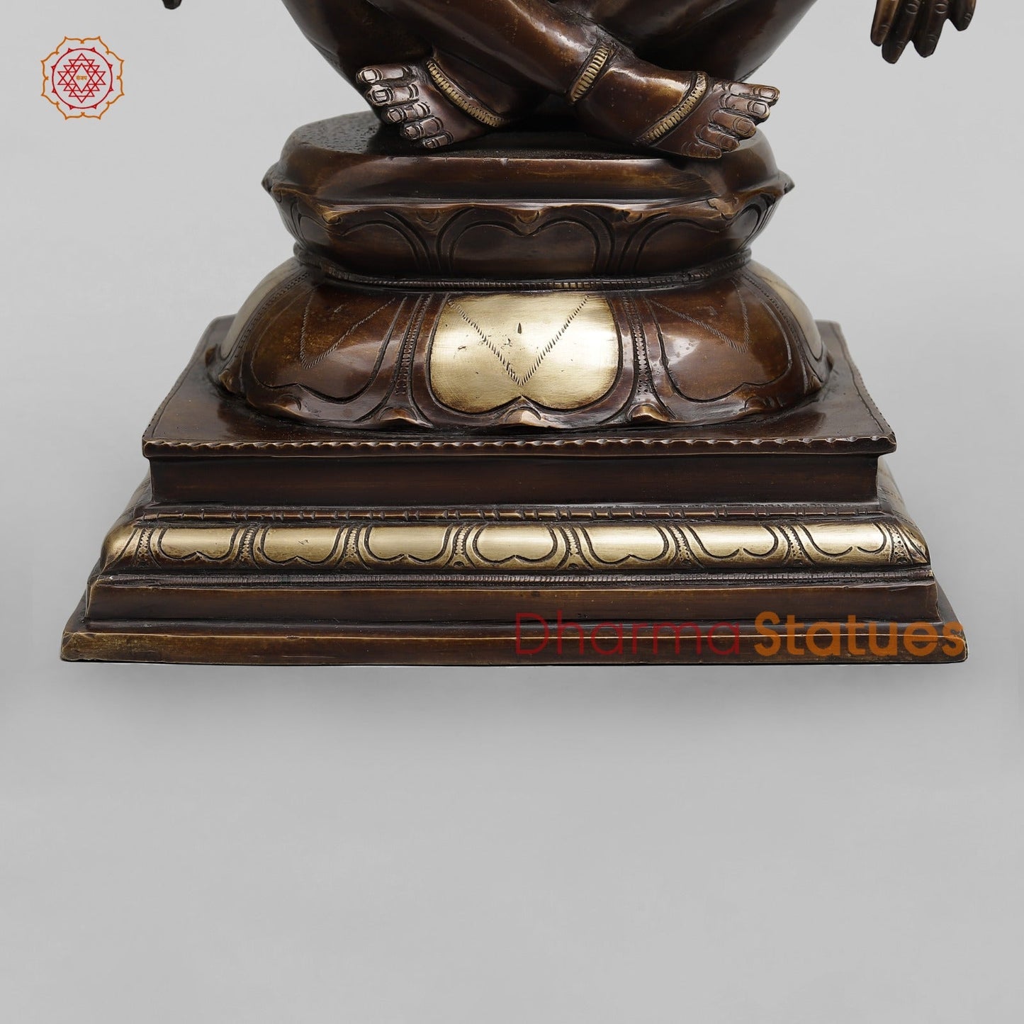 Brass Yog Narsimha Seated Fine, Copper Finish 20”