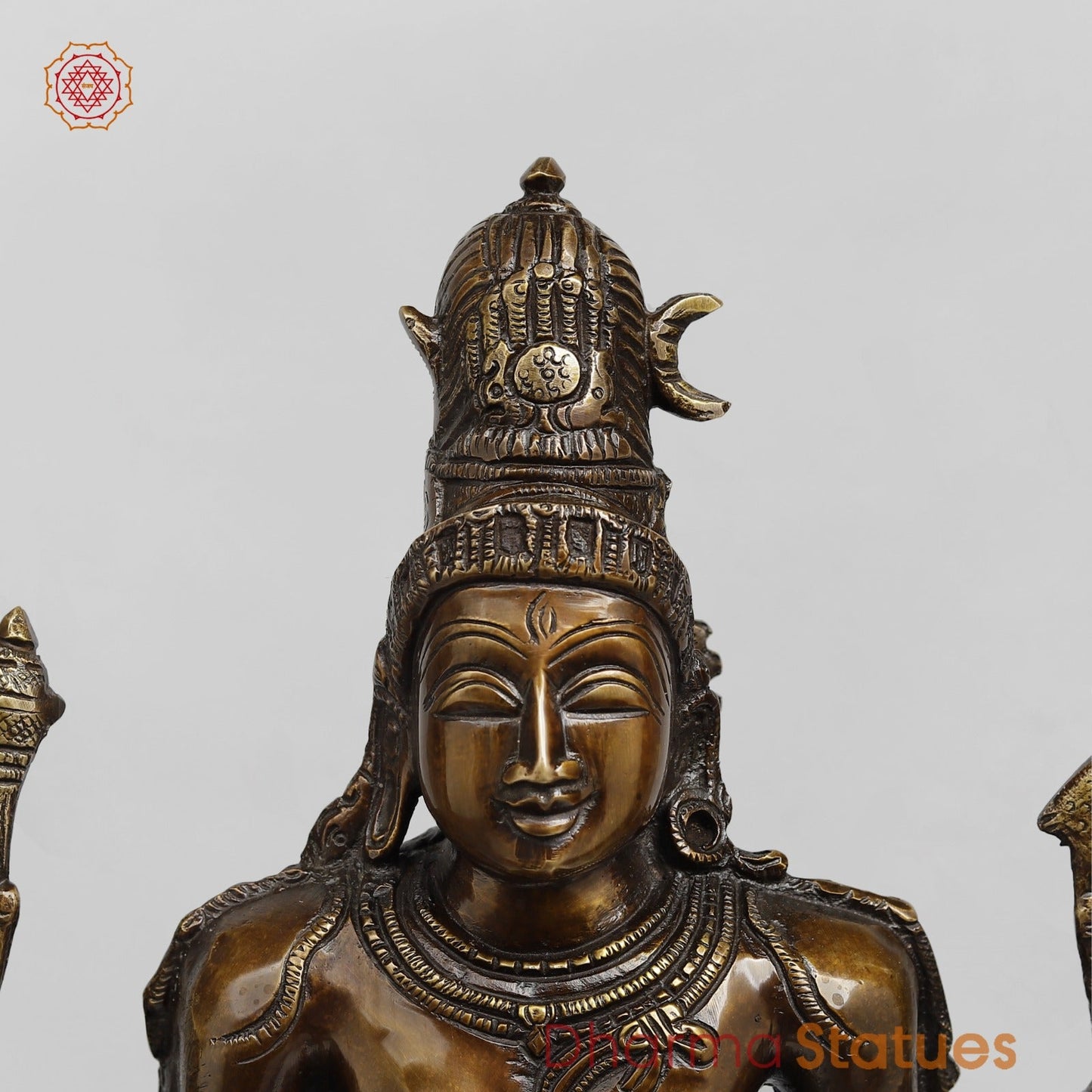 Brass Shiva Seated Fine, Copper Finish 15”