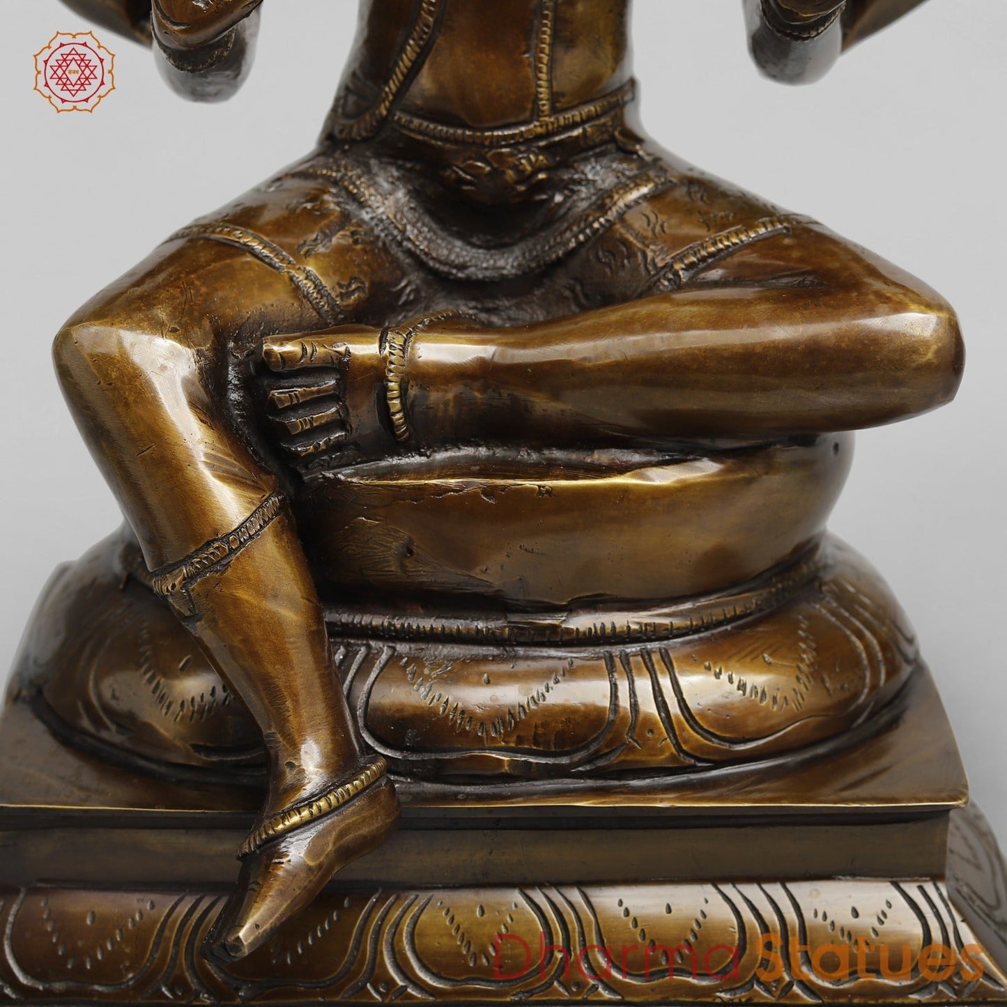 Brass Shiva Seated Fine, Copper Finish 15”