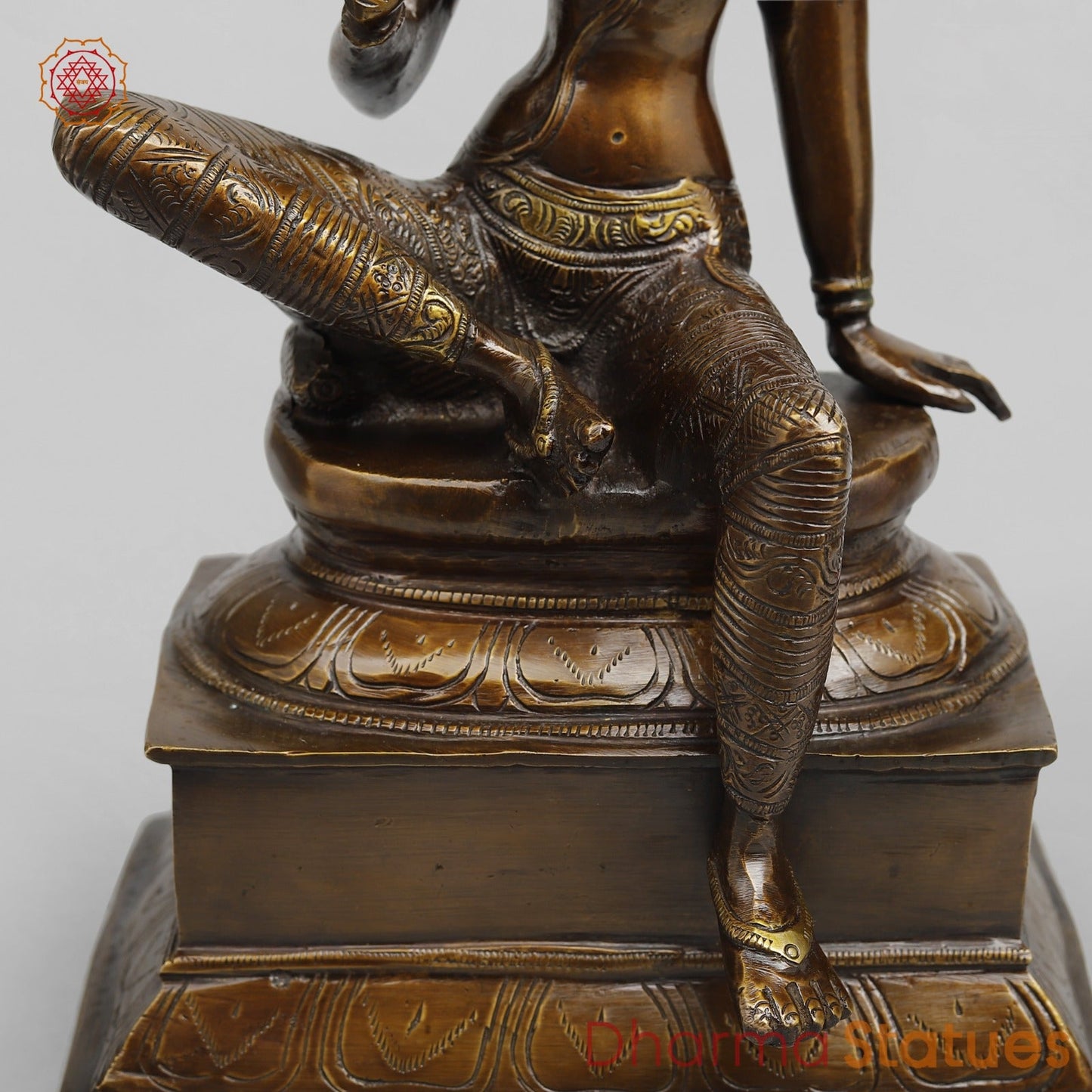 Brass Parwati (Uma) Seated, Copper Finish 13”