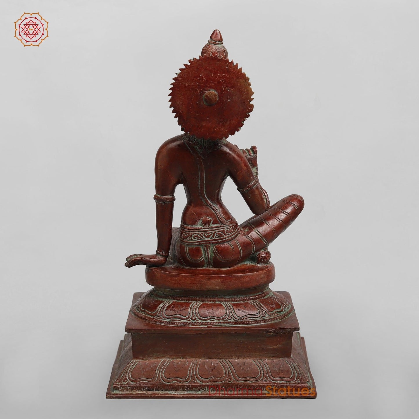 Brass Parwati (Uma) Seated, Red Copper Finish 13”