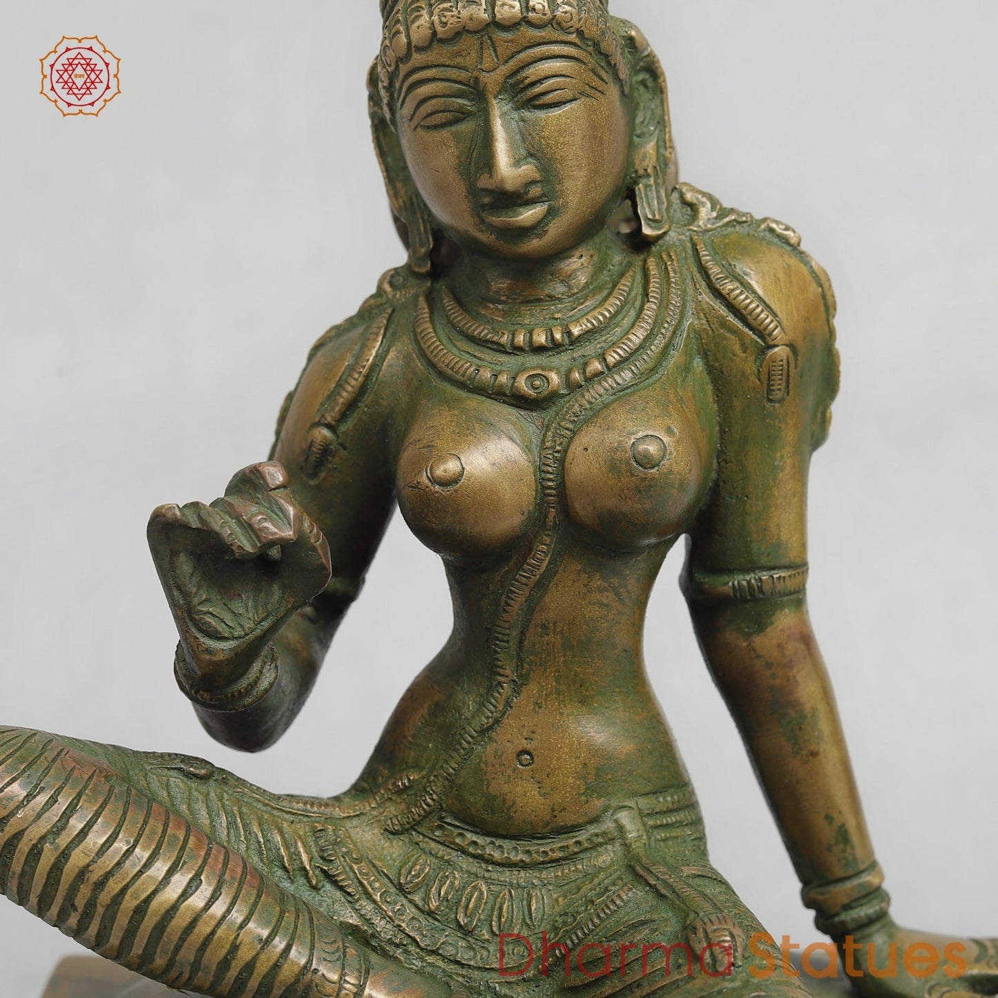 Brass Parwati (Uma) Seated Fine, Bronze Finish 10”
