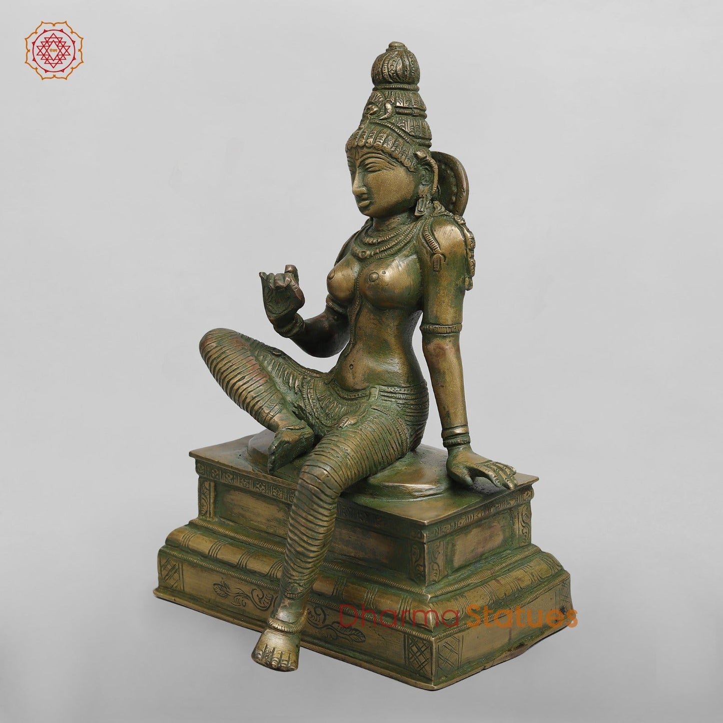 Brass Parwati (Uma) Seated Fine, Bronze Finish 10”