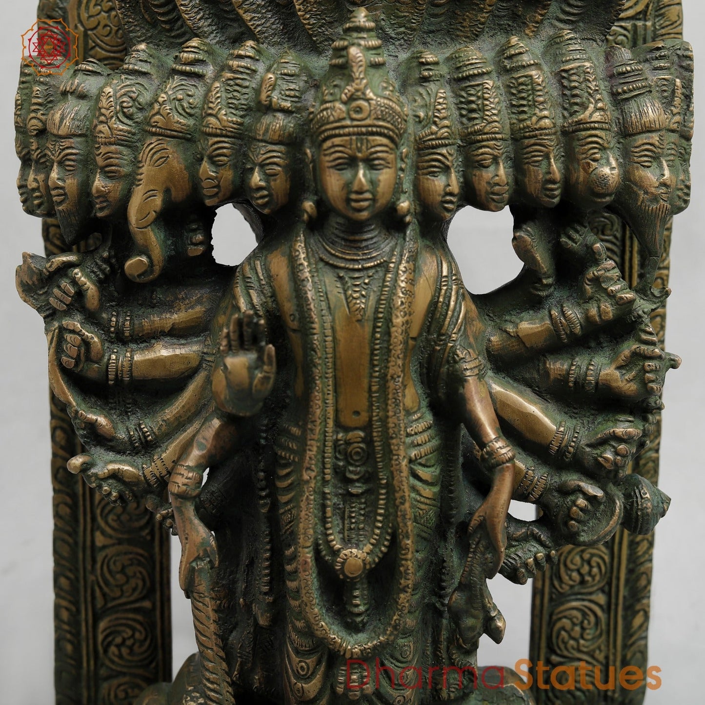 Brass Urli with Kalpvriskh Fine, Copper finish 13.5”