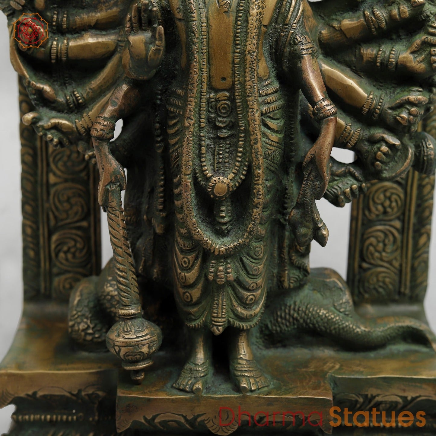 Brass Urli with Kalpvriskh Fine, Copper finish 13.5”