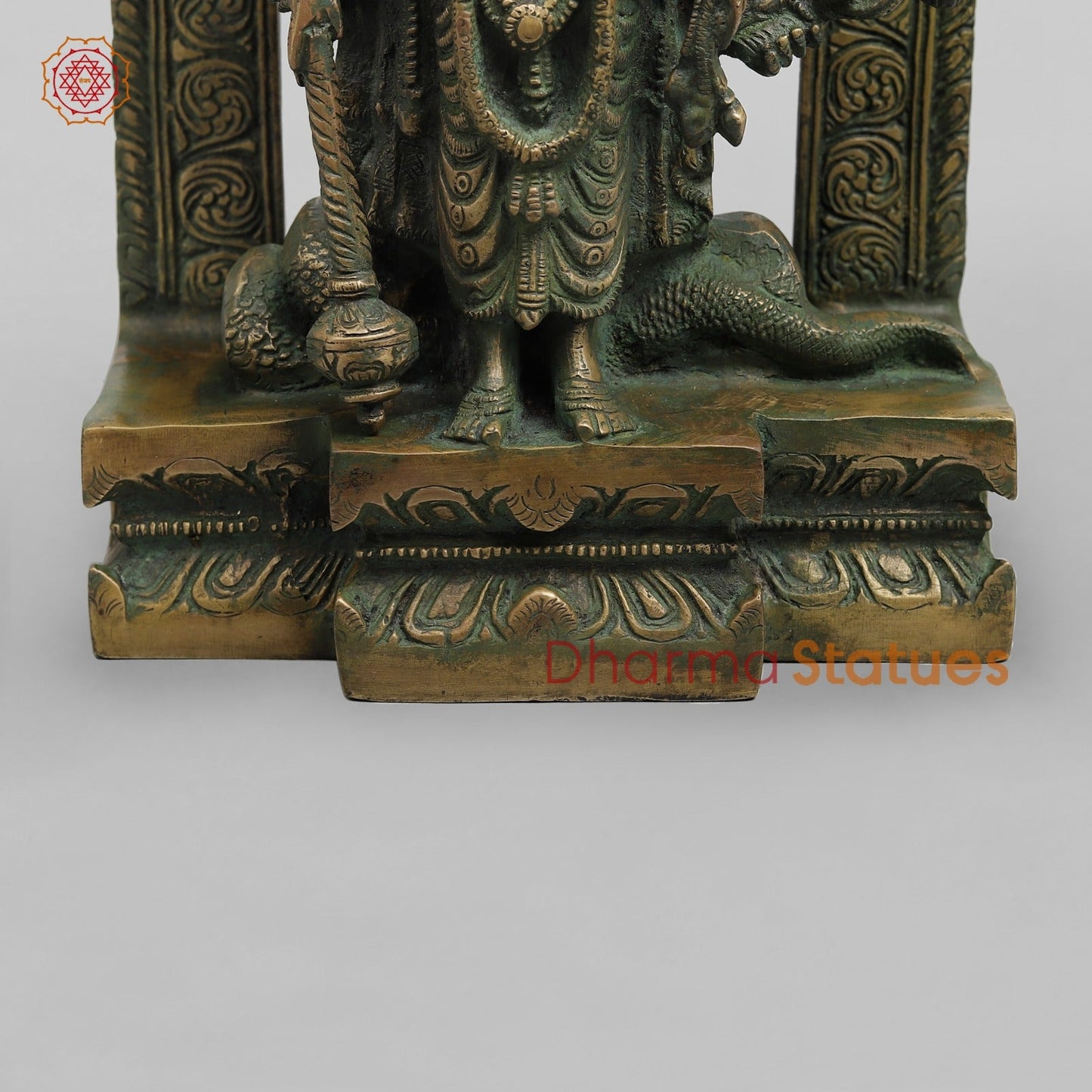 Brass Urli with Kalpvriskh Fine, Copper finish 13.5”