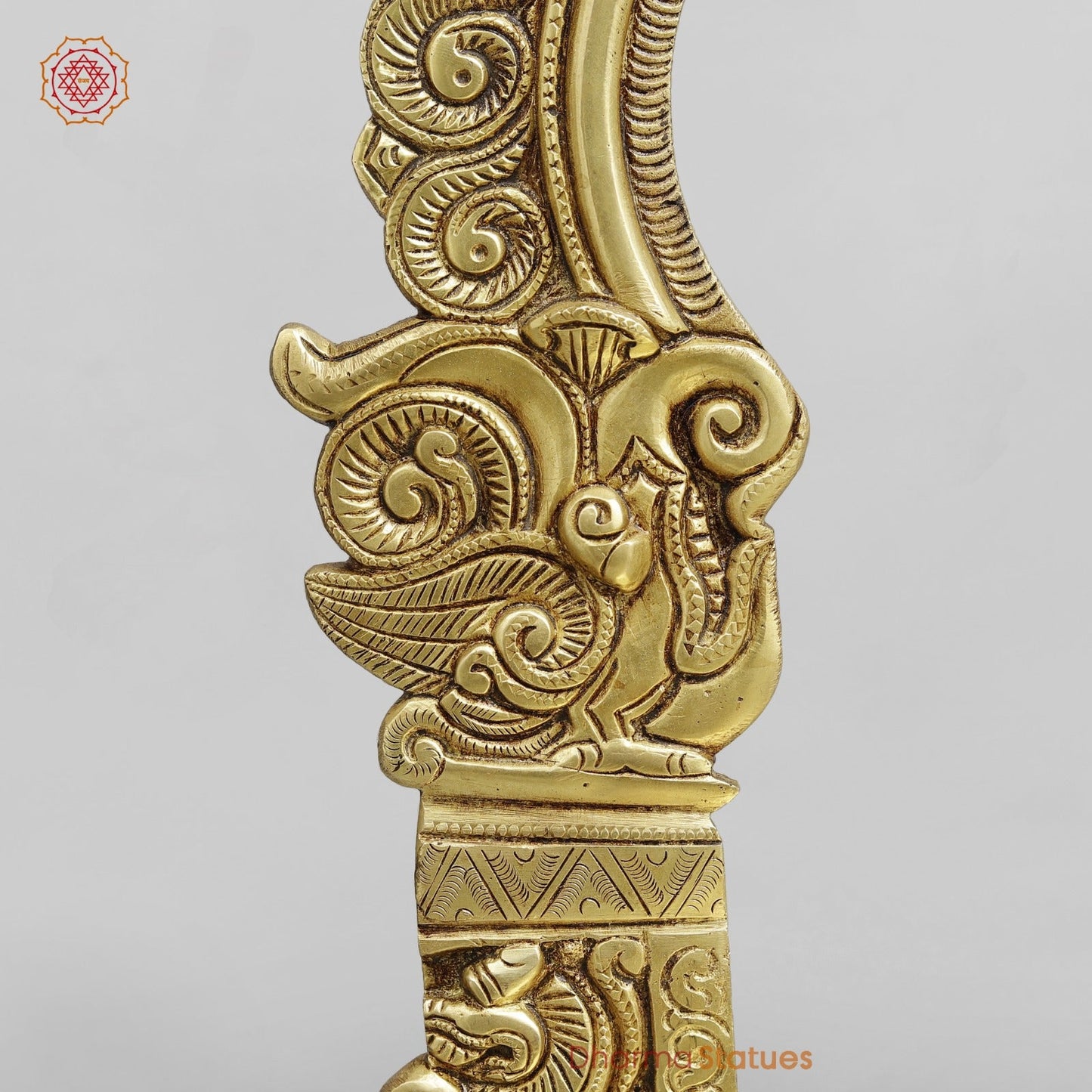 Brass Aasan with Arch For idols, Speacial Gold finish 18”