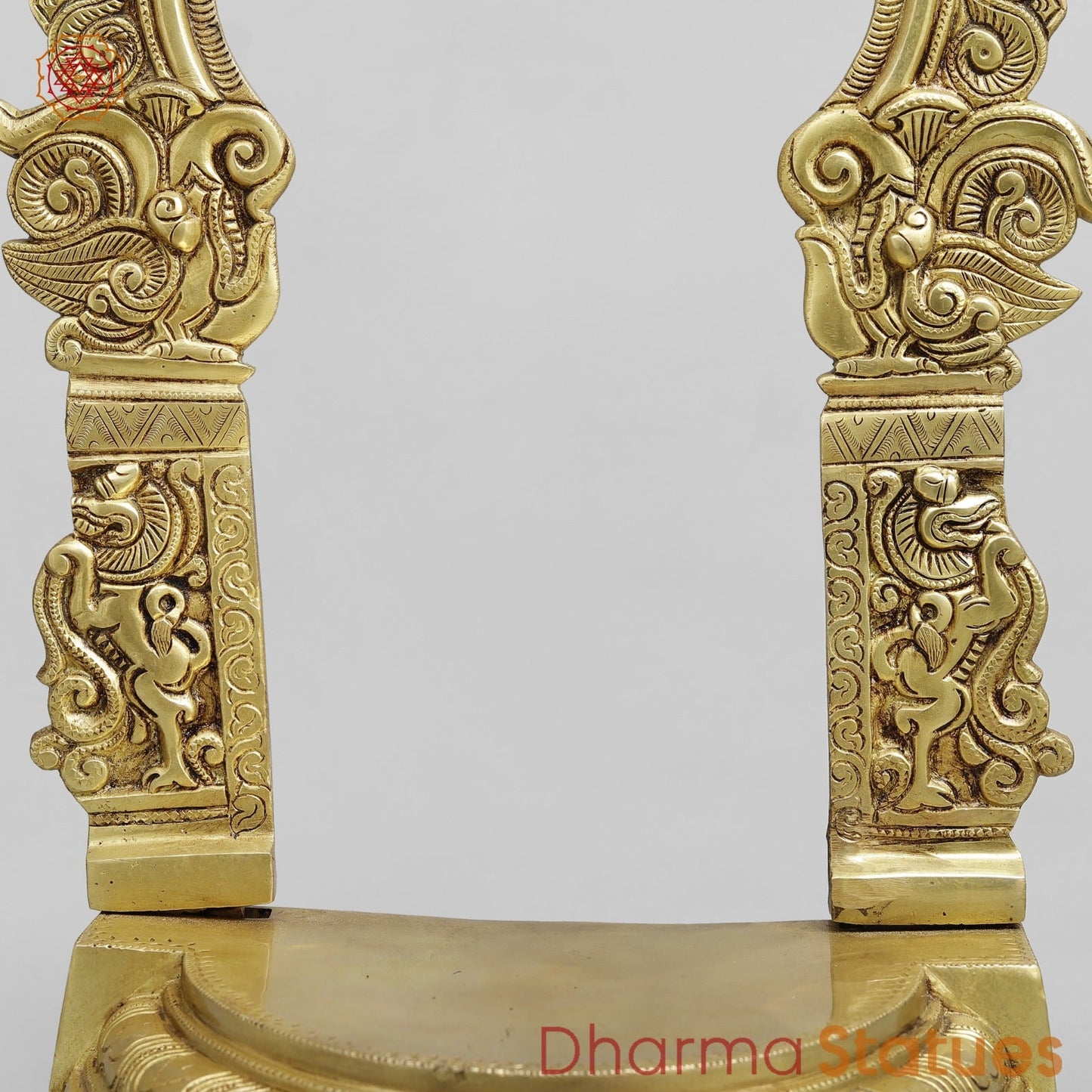 Brass Aasan with Arch For idols, Speacial Gold finish 18”