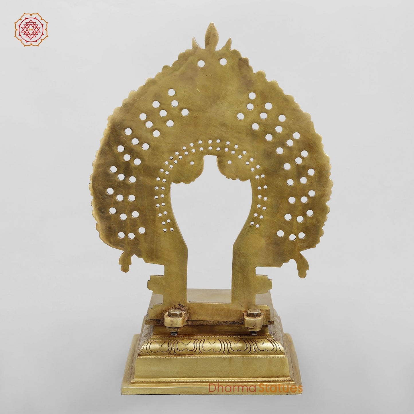 Brass Aasan with Arch For idols, Speacial Gold finish 15”