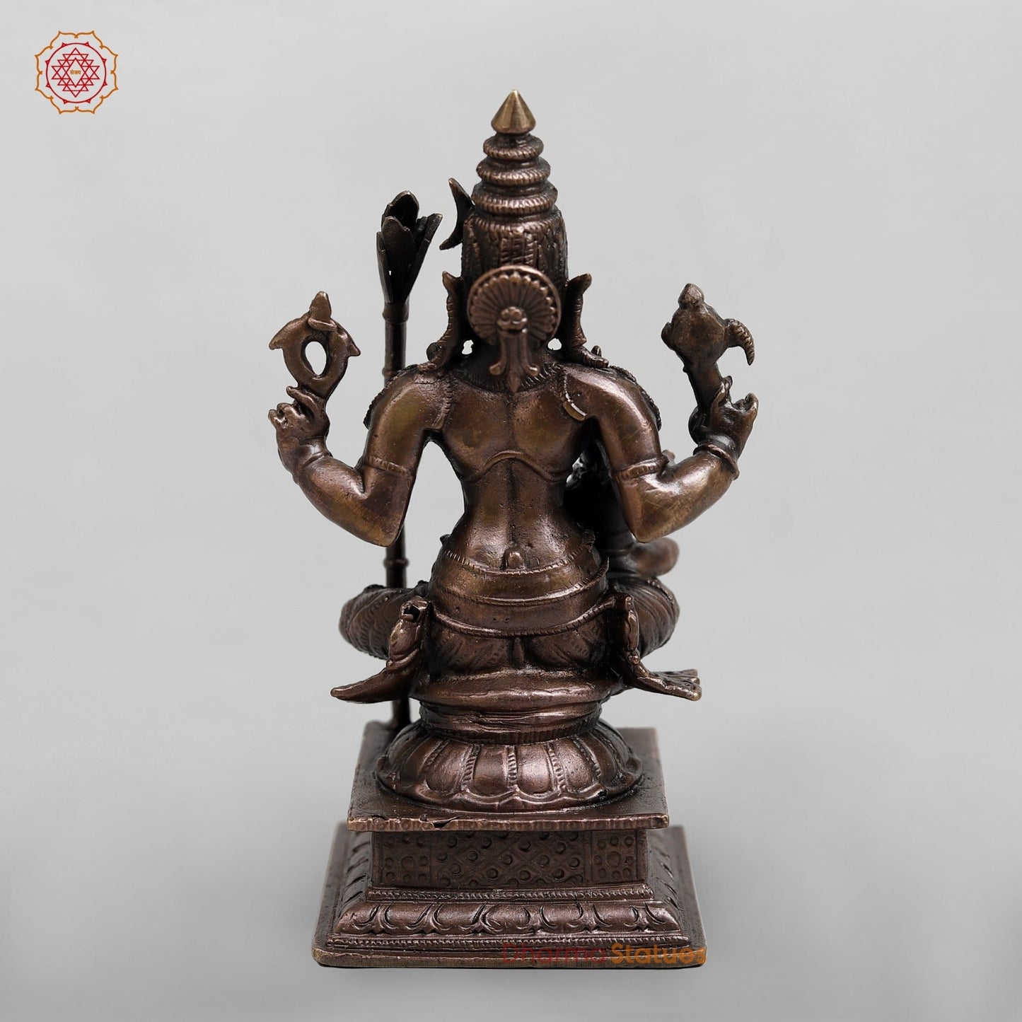 Copper Lalita Devi with Balambikai Tripura Sundari 4.5"