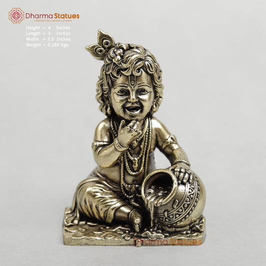 Brass Butter Krishna Fine 4”