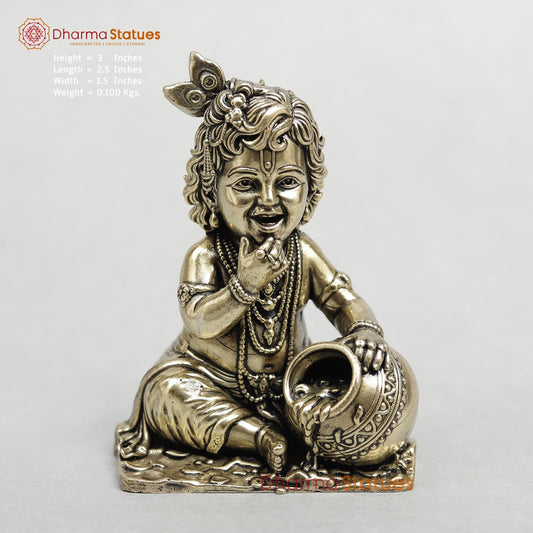 Brass Butter Krishna Fine 3”