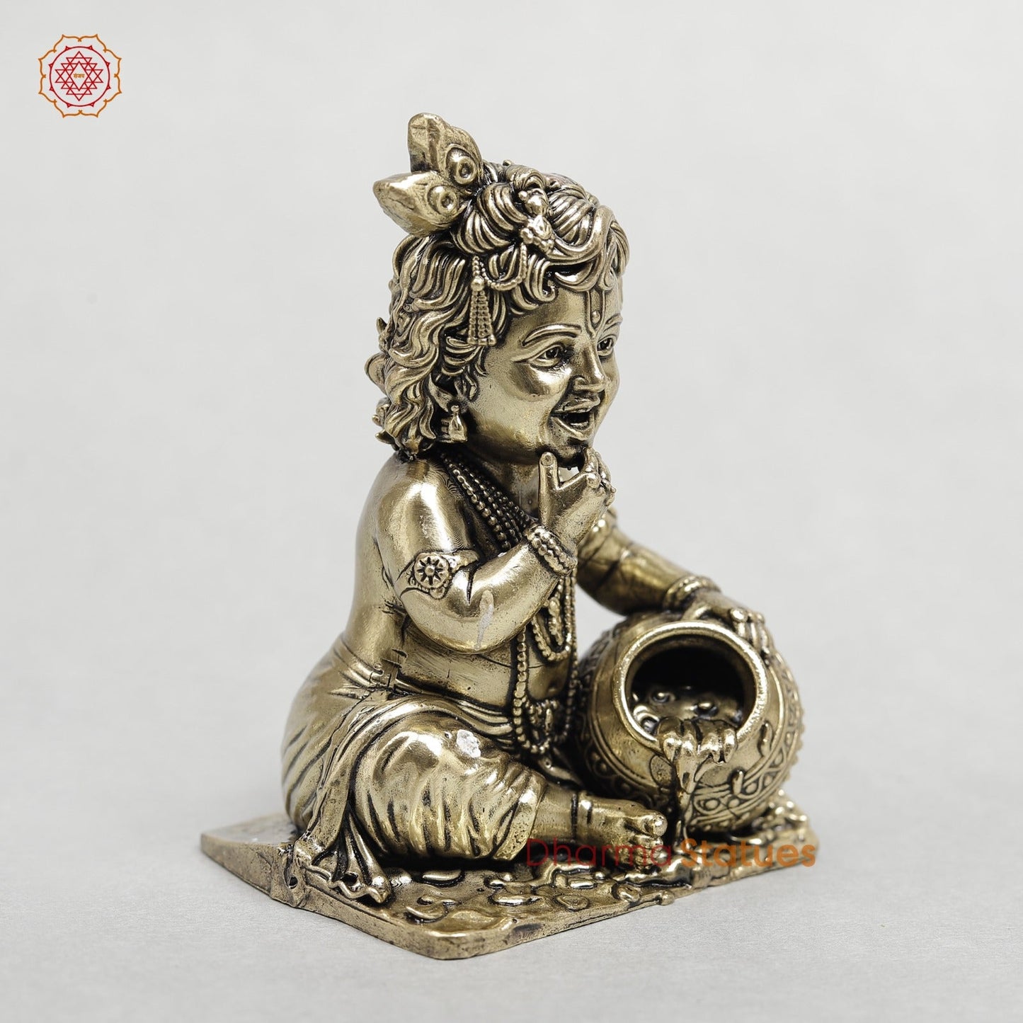 Brass Butter Krishna Fine 3”