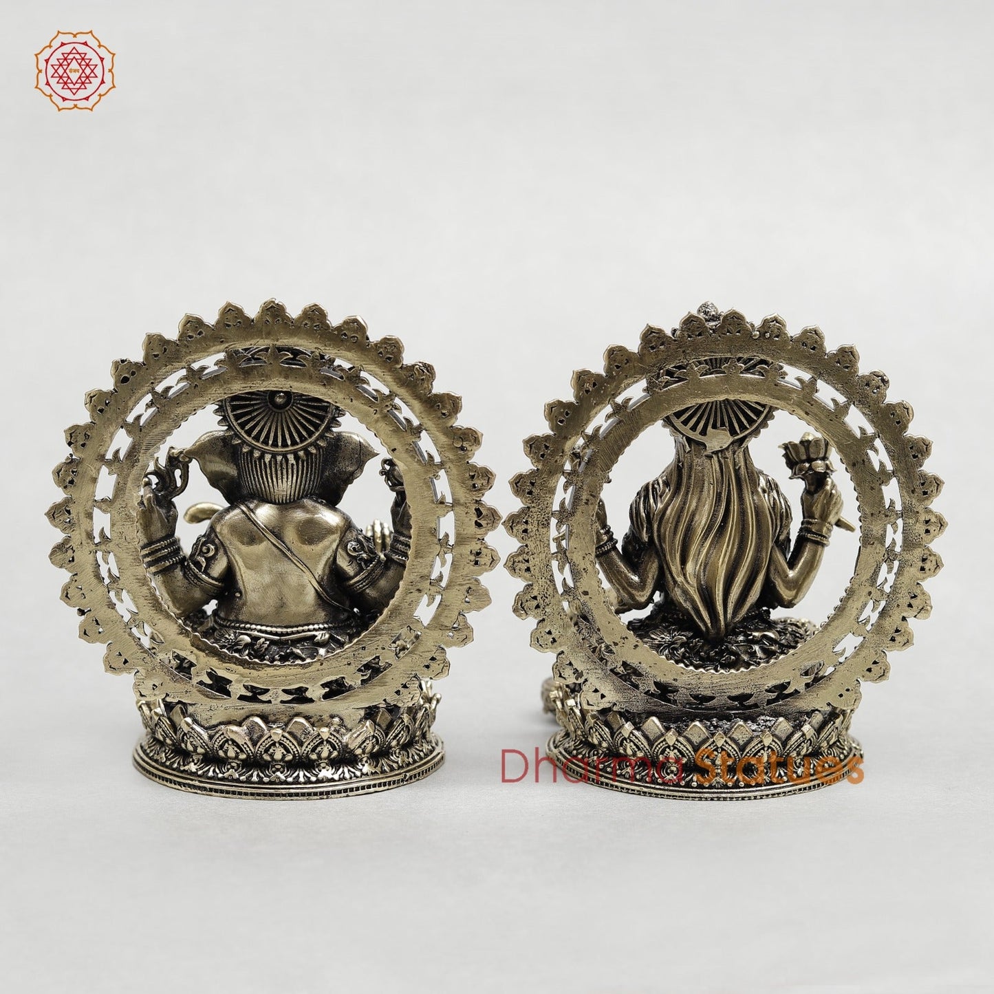 Brass Lakshmi Ganesh With Frame Fine 4”