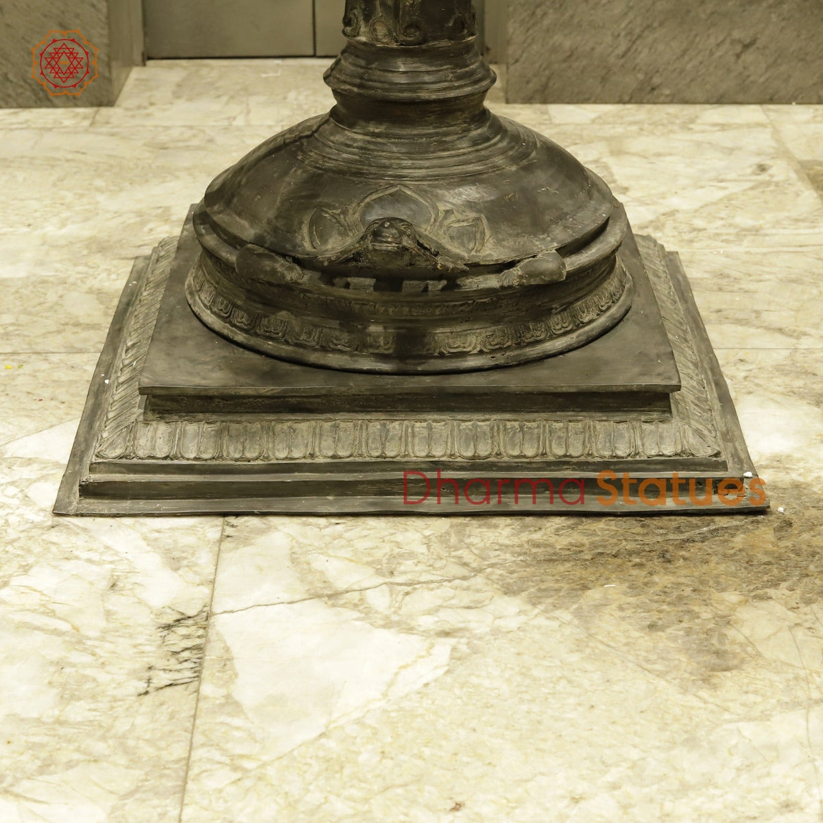 Bronze Lamp With 9 Heads, Natural Antique Finish 63”
