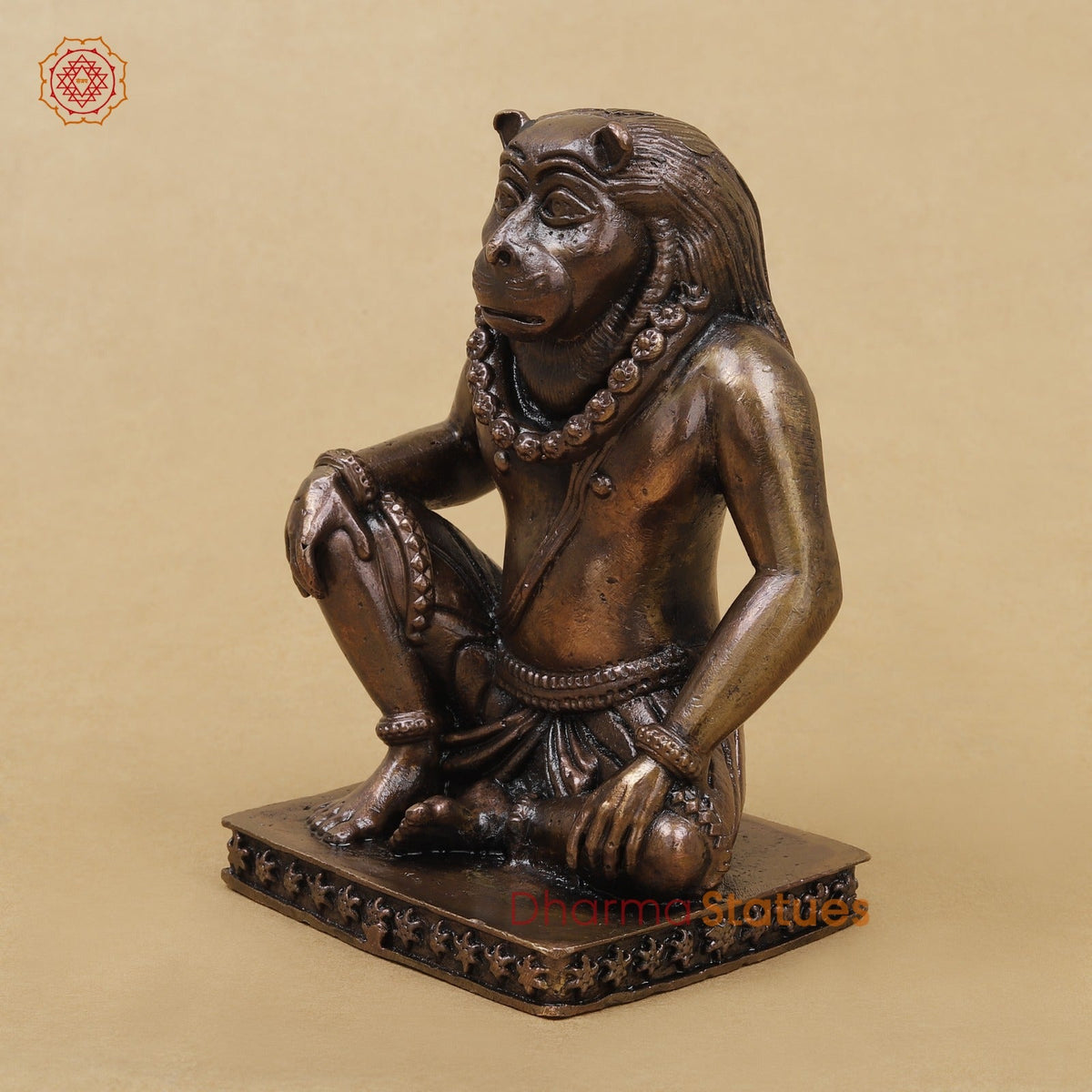 Copper Narsimha Seated Fine 4”