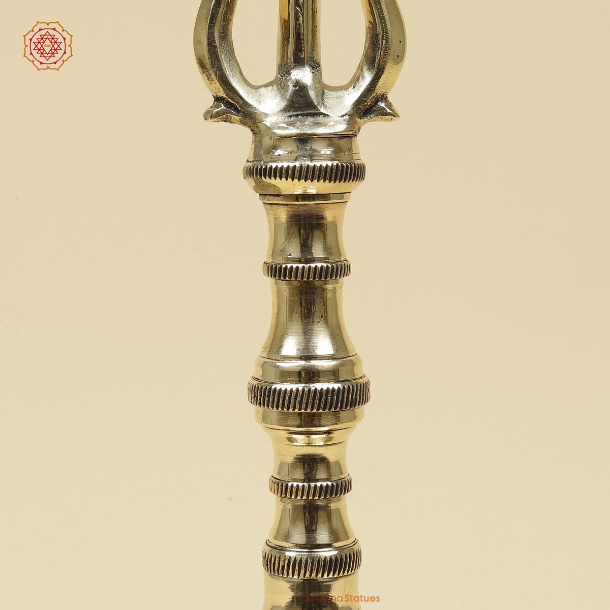 Bronze Trishul Hand Bell Fine, Smooth Finish 13”
