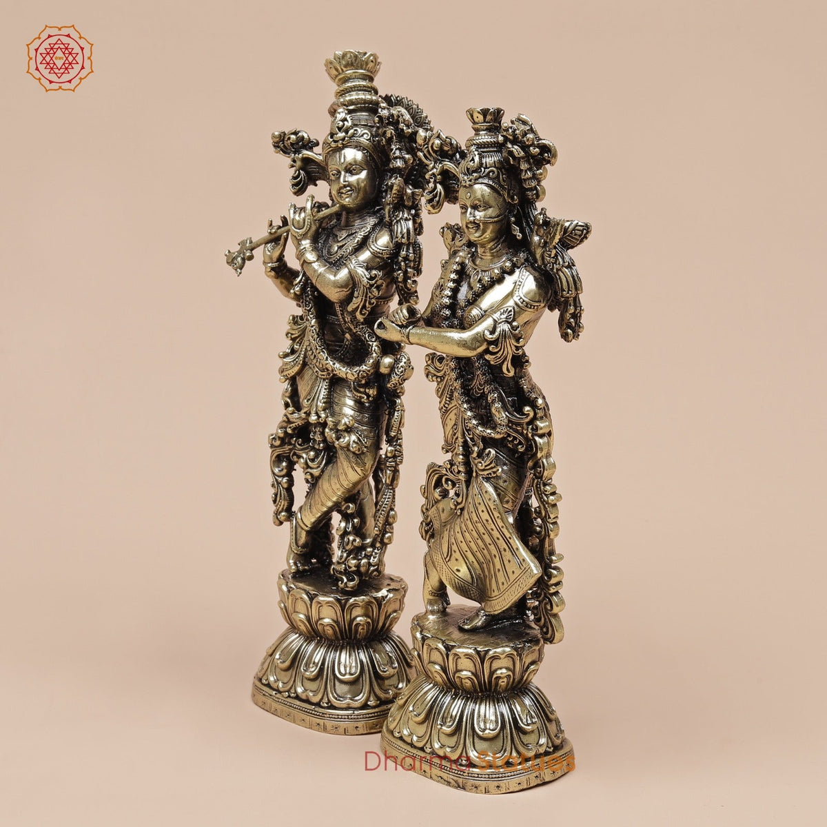 Brass Radha Krishna Fine 8”